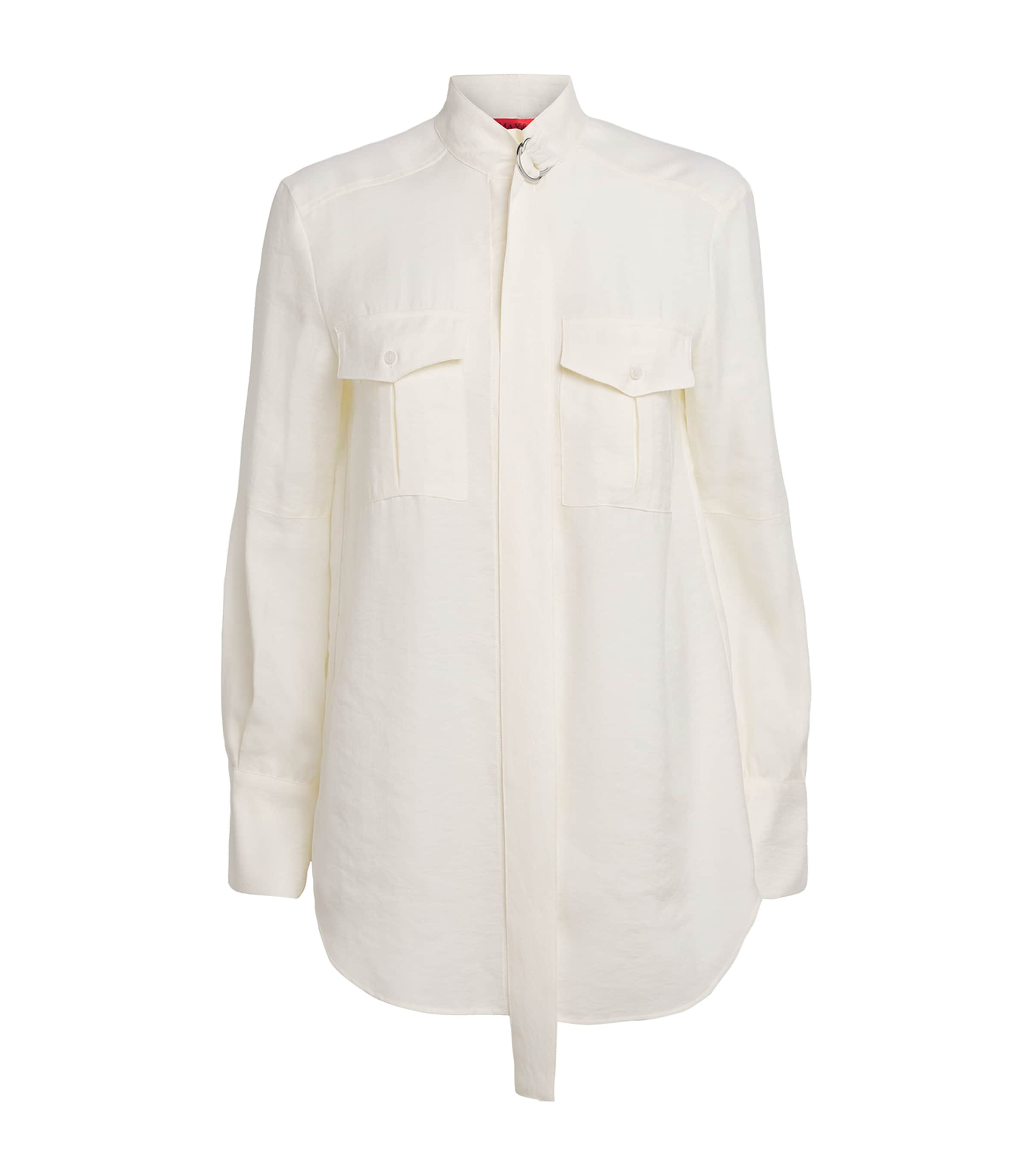 Max & Co Tie-neck Shirt In White