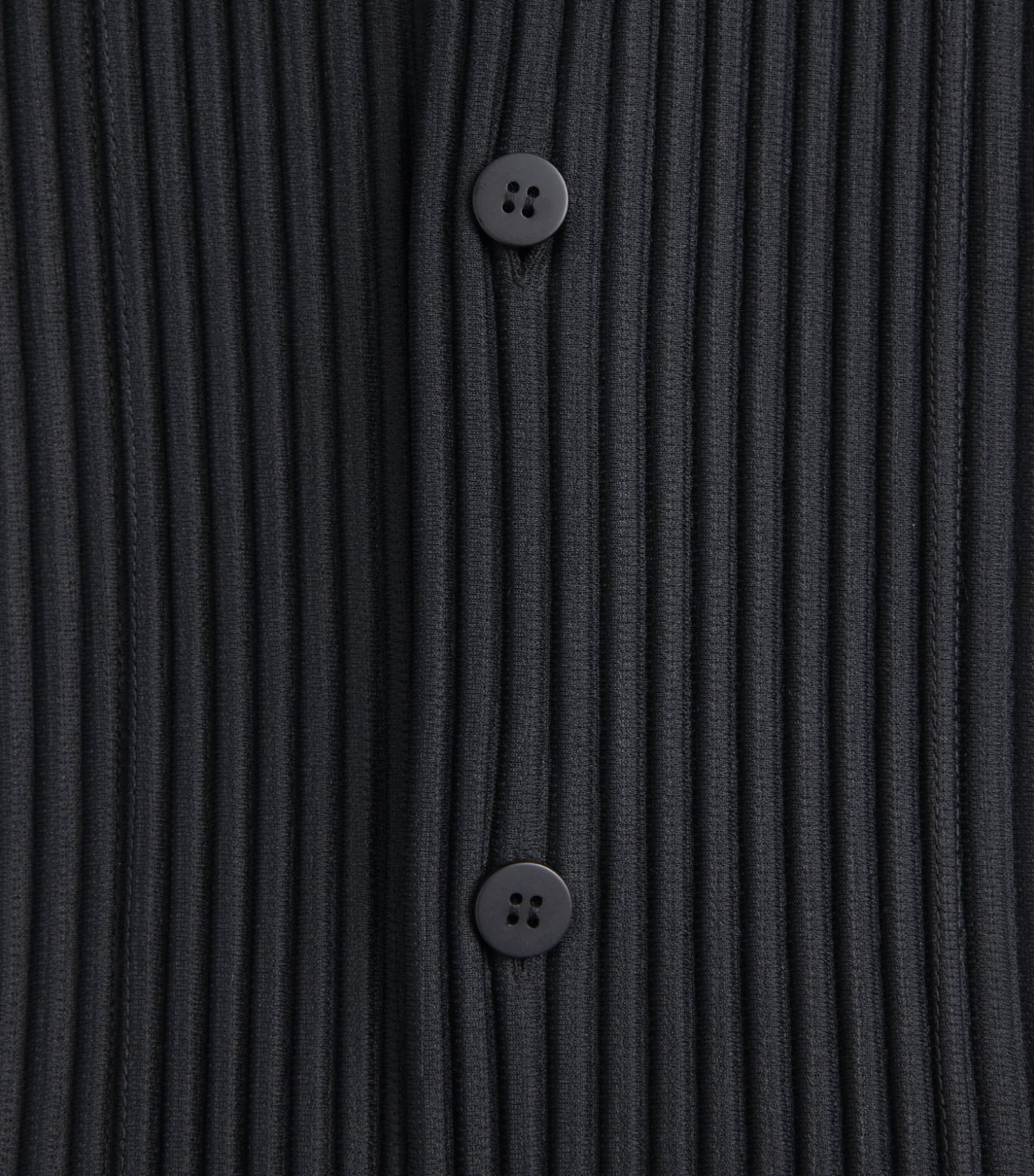 Homme Plissé Issey Miyake Mens Pleated Short-Sleeve Shirt Black Image 6
