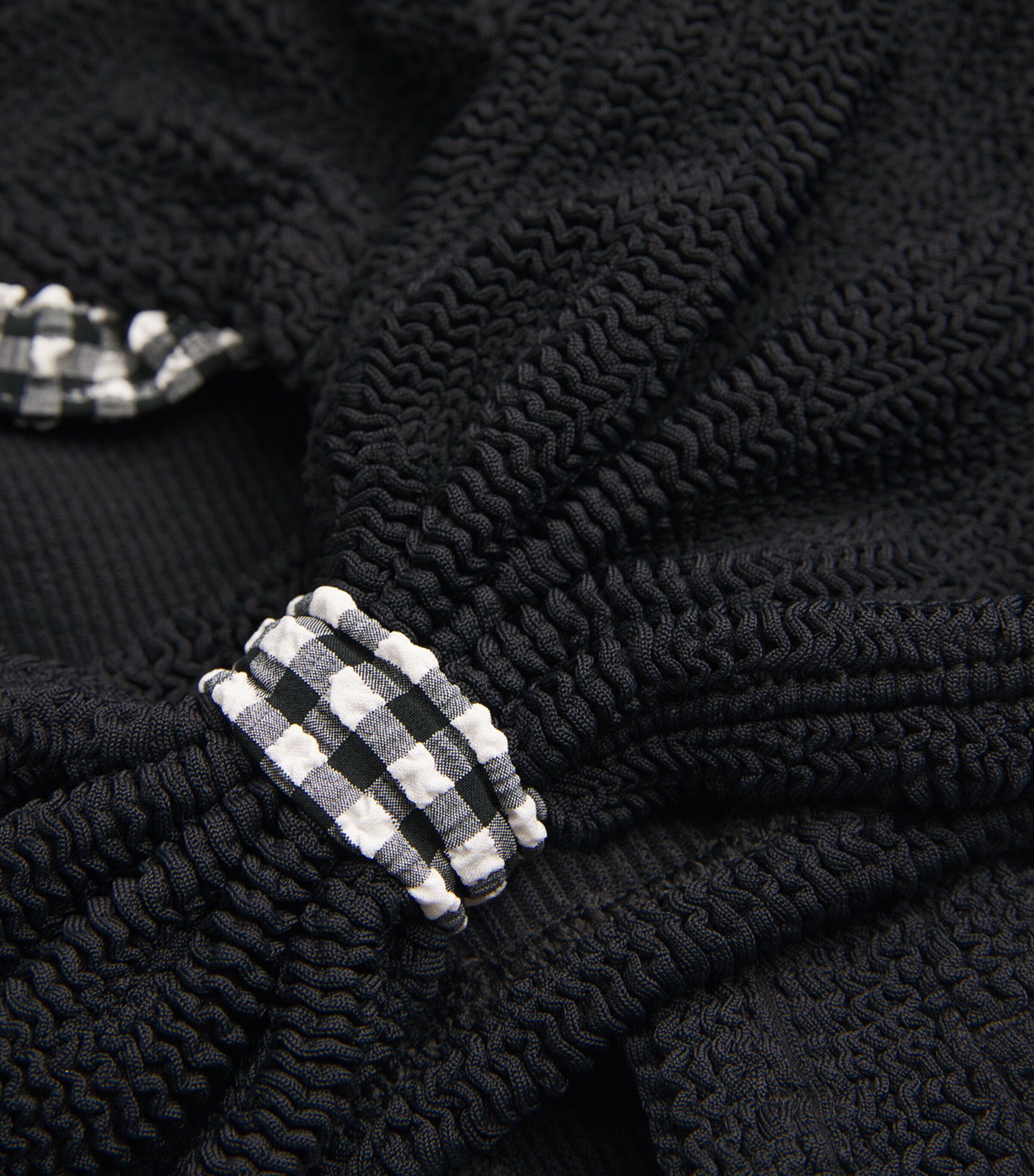 Gingham-Trim Jean Bikini BLACK/BLACK GINGHAM Image 4