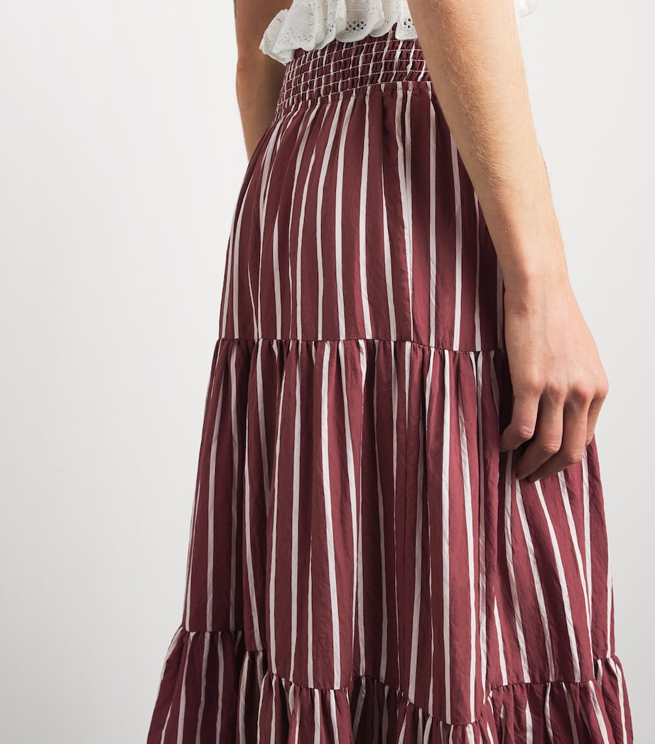 Claudie Pierlot Womens Stripe Midi Skirt Dual Color Image 3