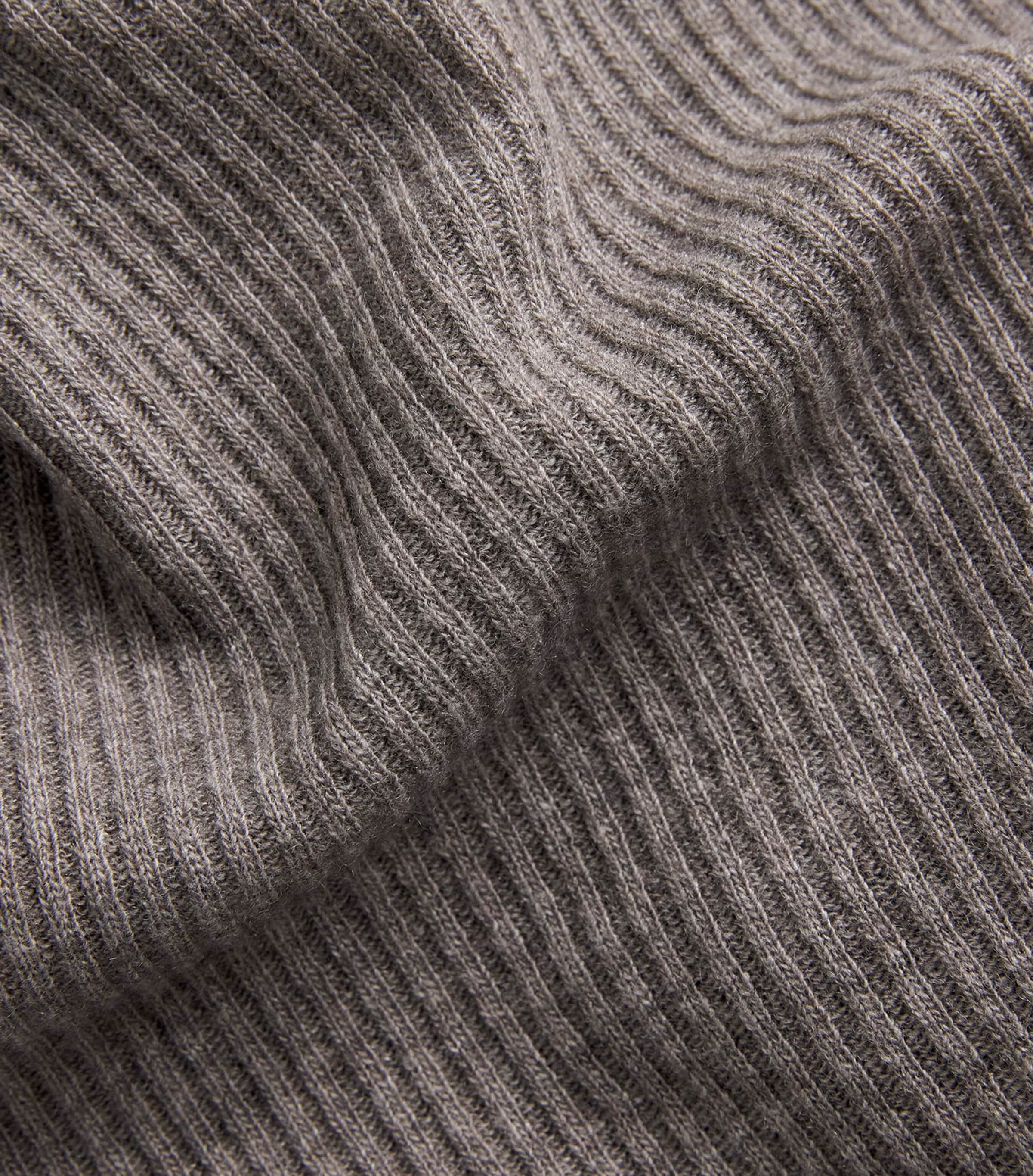 Fabiana Filippi Brown Virgin Wool-Silk-Cashmere Rollneck Sweater