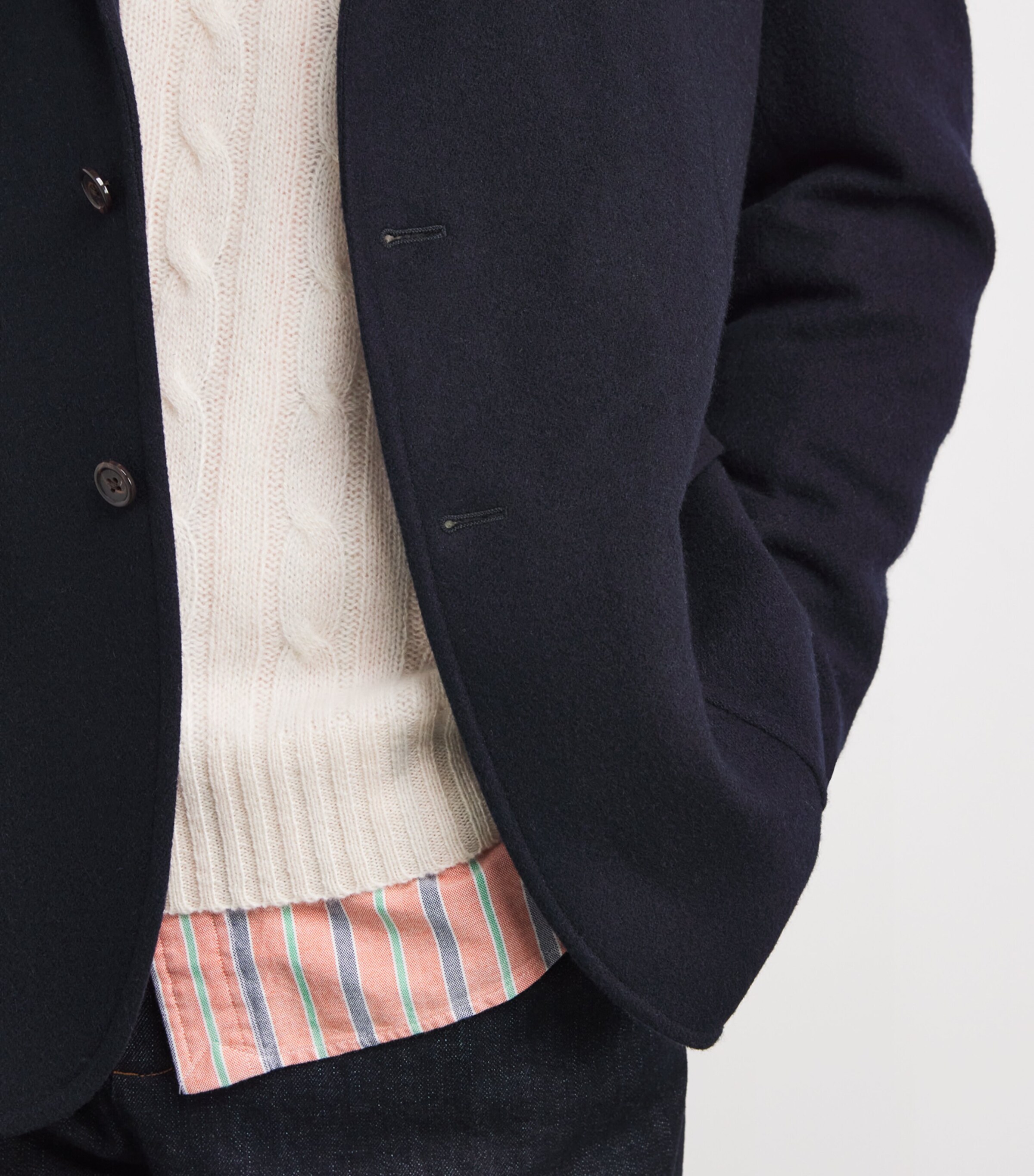 Cashmere Polo Tailored Fit Blazer NAVY Image 6