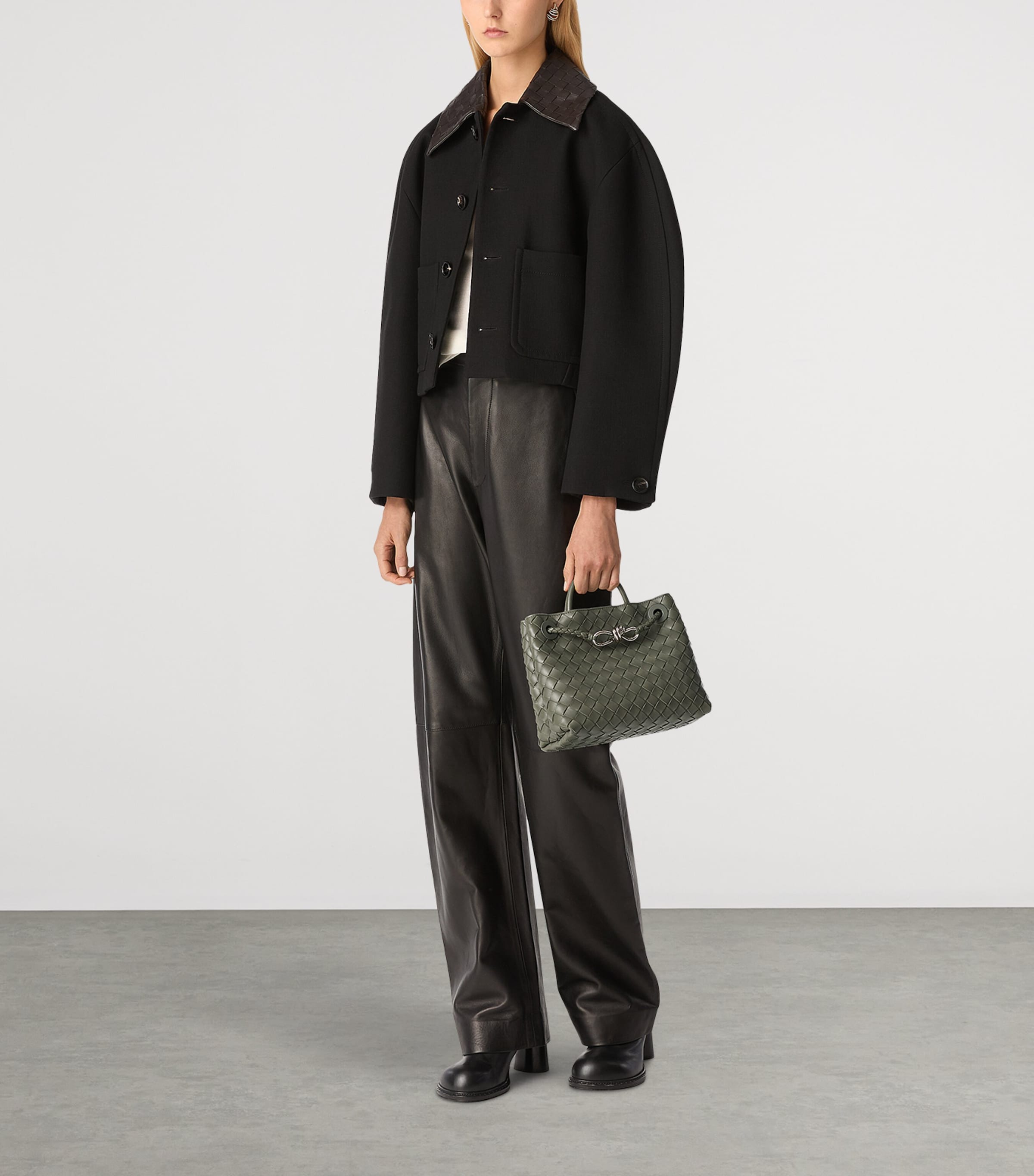 Small Leather Andiamo Top-Handle Bag 3297 Image 2