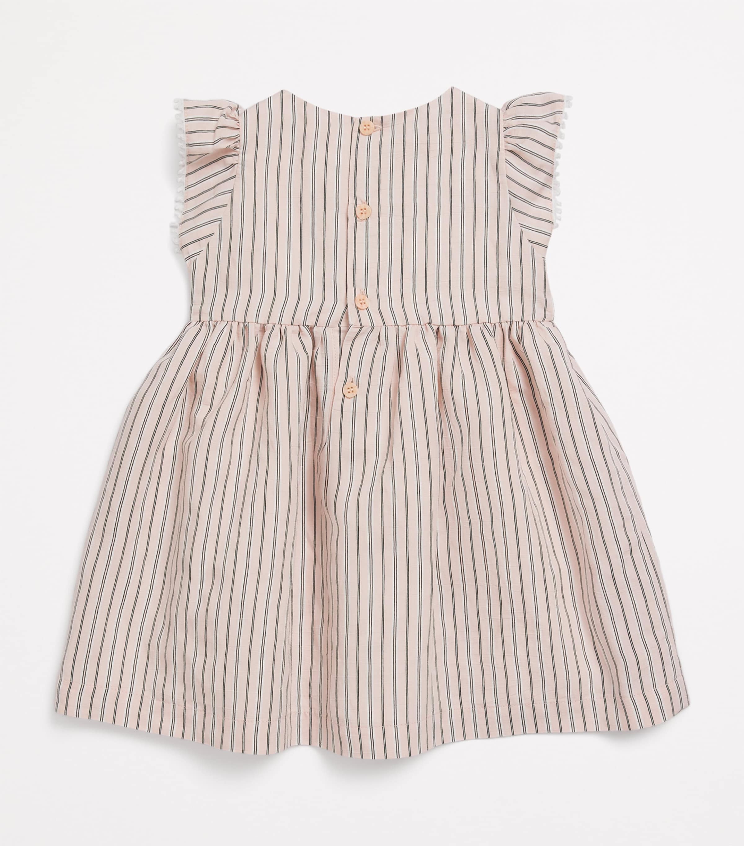 Il Gufo Short-Sleeve Frilled Dress (2-10 Years) Smoothie Pink Image 2