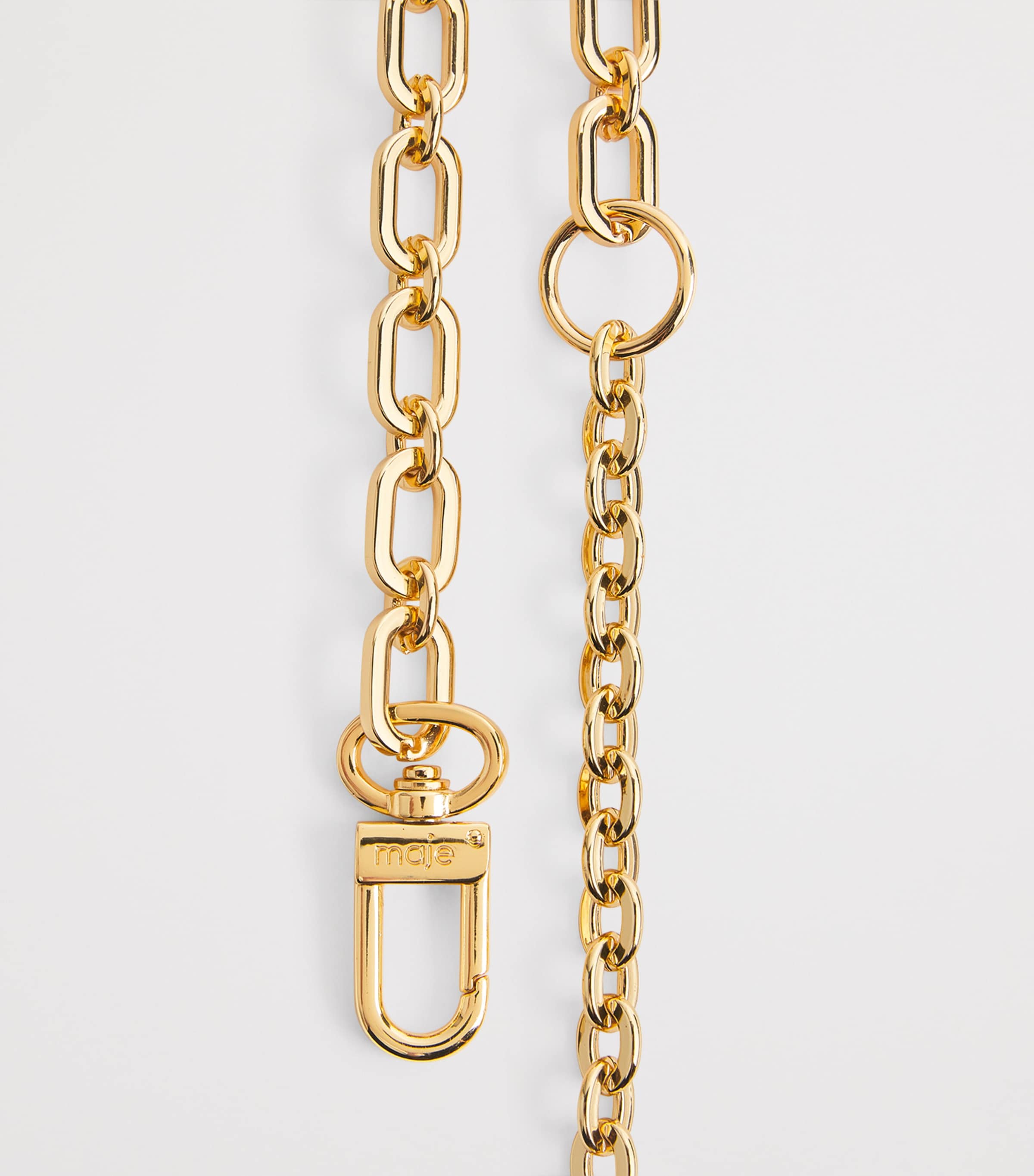 Maje Gold-Tone Chain Shoulder Strap Gold Image 5