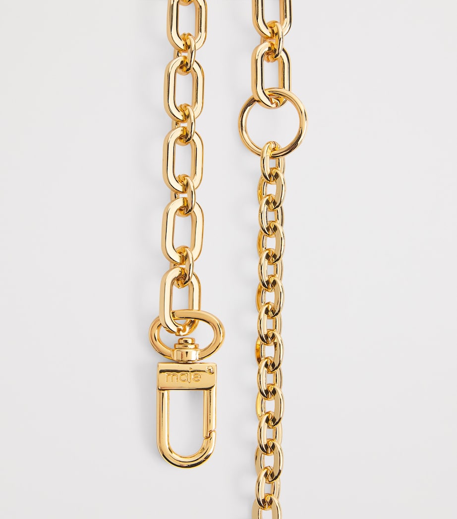 Maje Gold-Tone Chain Shoulder Strap Gold Image 5