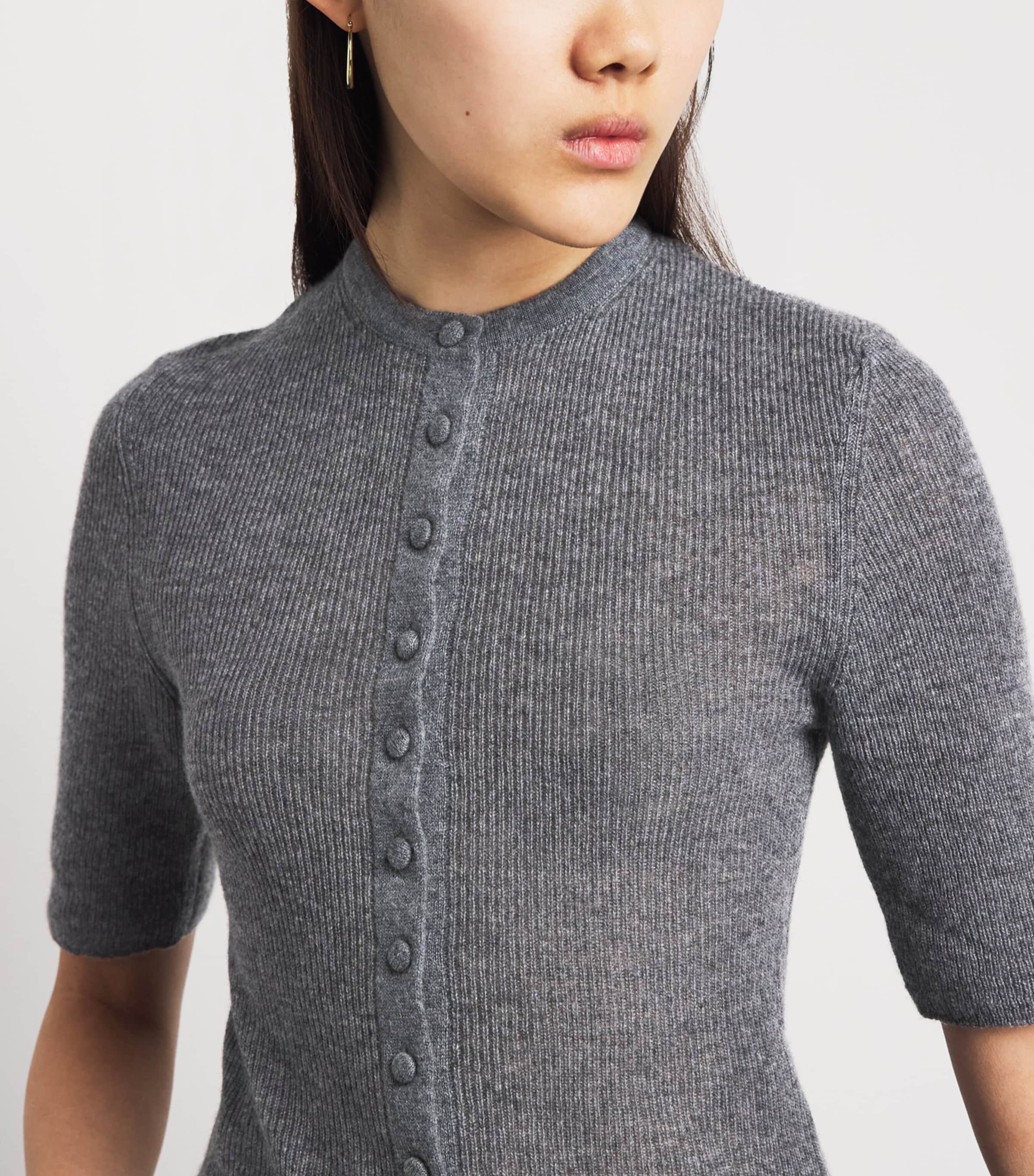 Citizens of Humanity Womens Wool-Cashmere Tabitha Cardigan Chrcl Hthr (dk Gry) Image 3