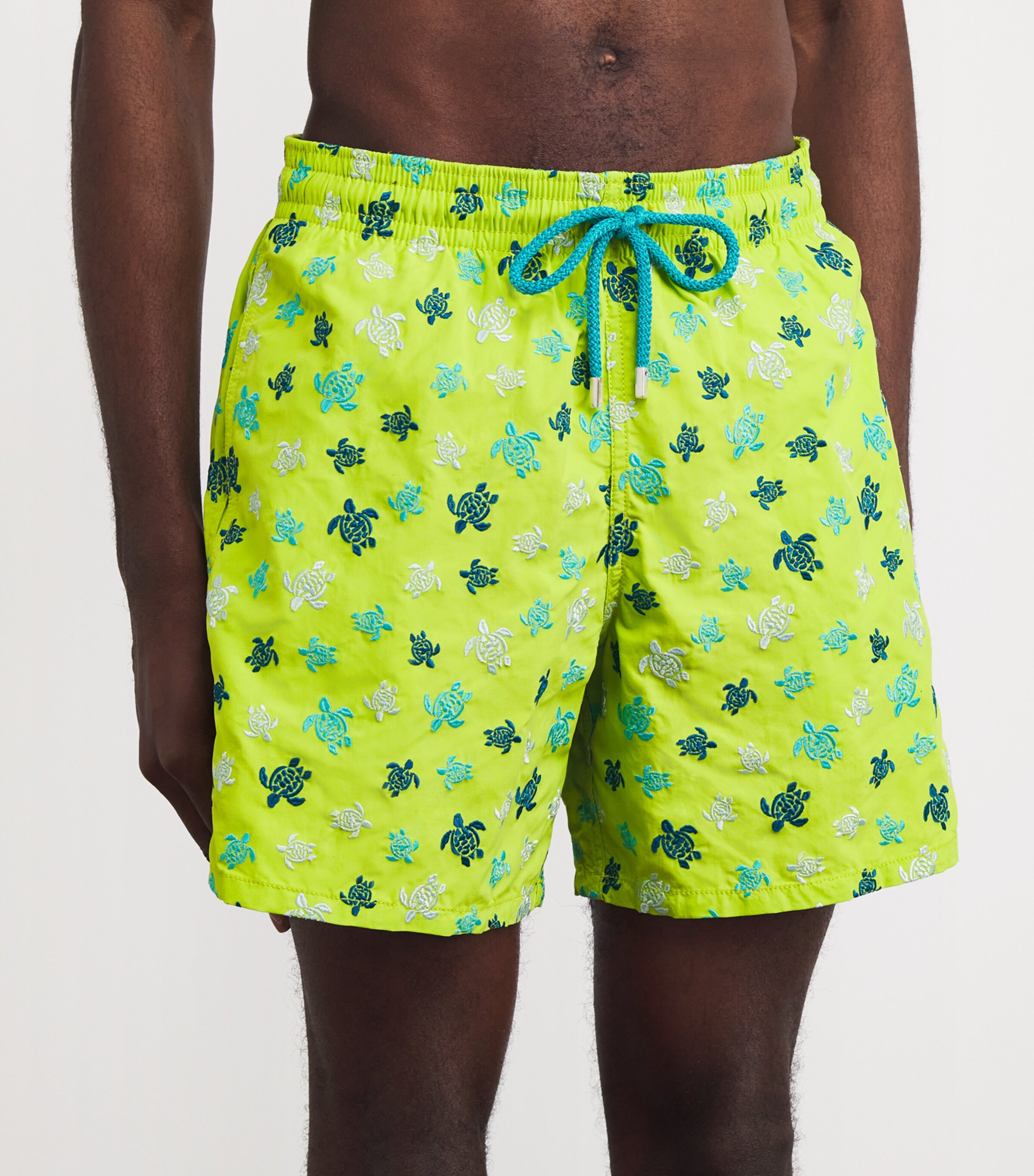 Turtle Embroidered Mistral Swim Shorts 426LIME Image 3