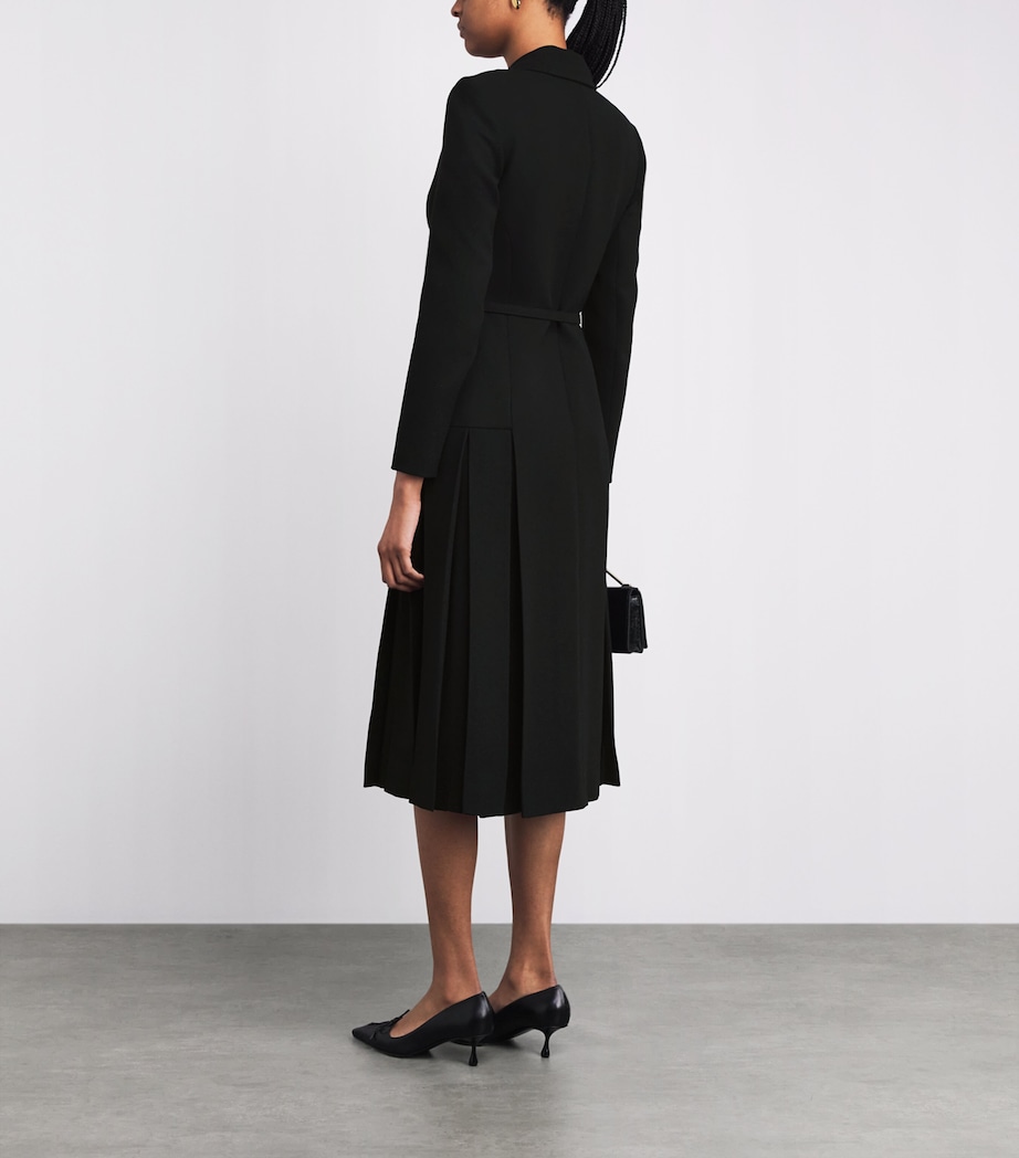 Emilia Wickstead Womens Wool Chaney Midi Dress Black Image 4