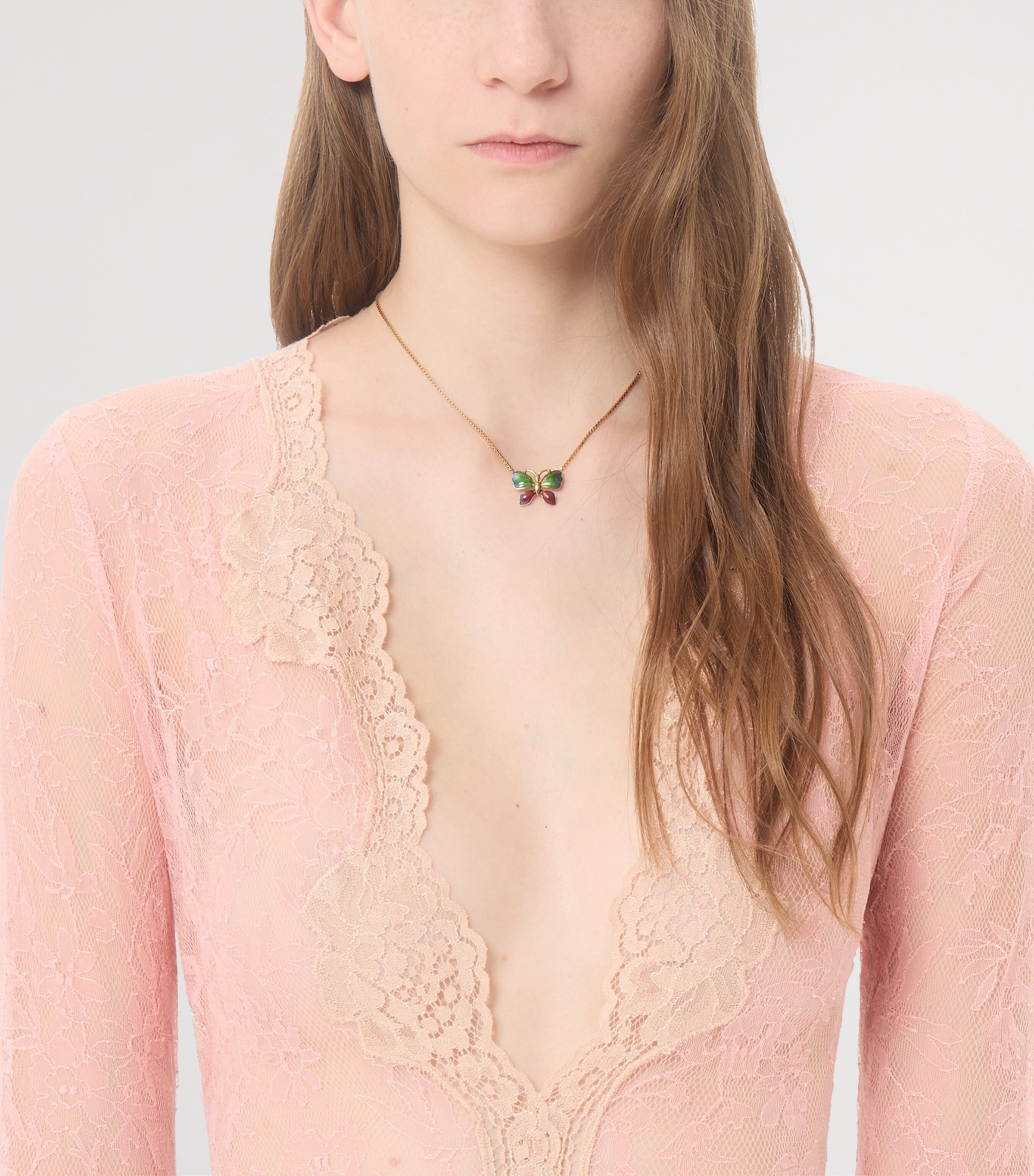 Valentino Womens Stretch Lace Bodysuit Image 7