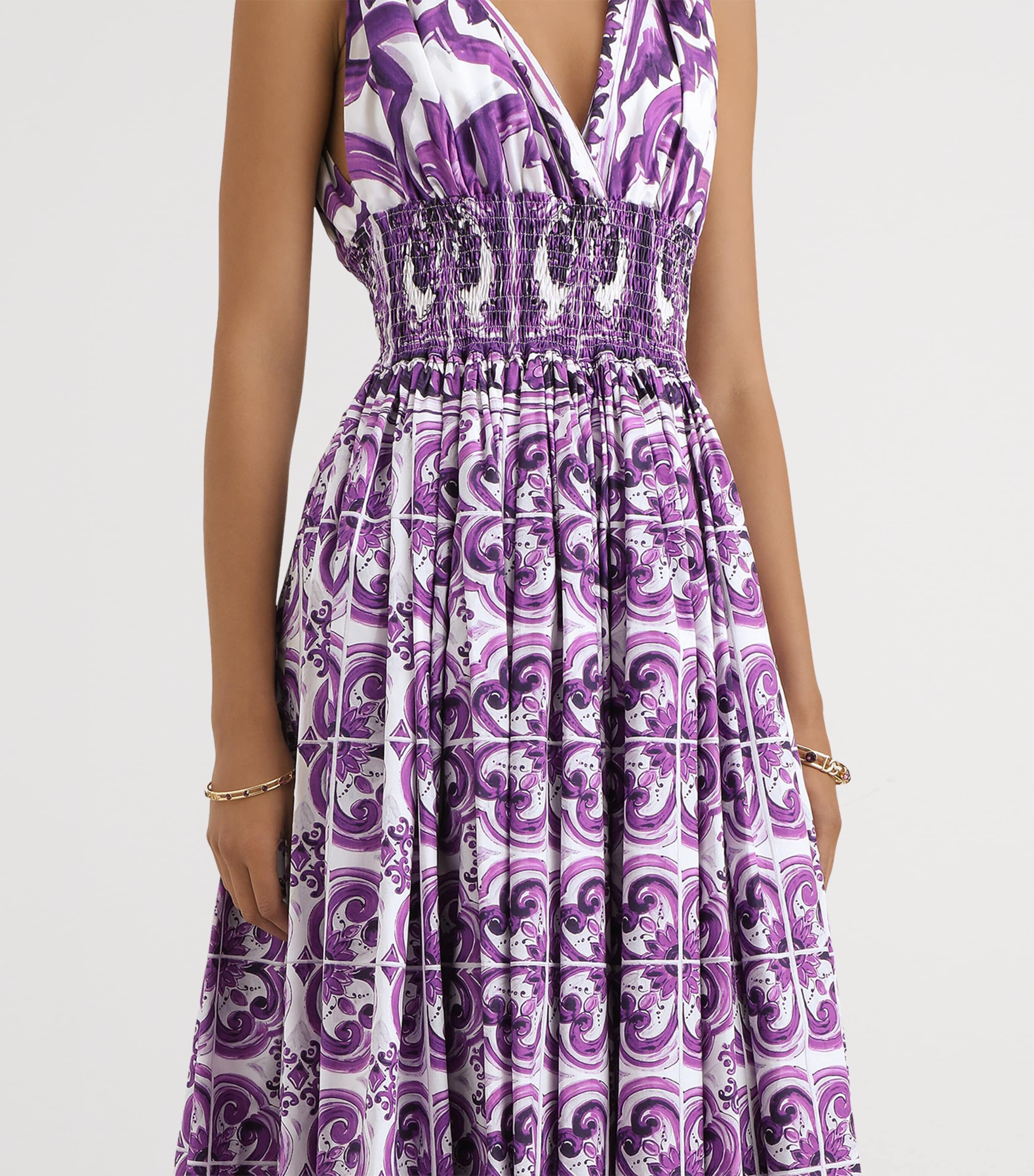 Printed Maxi Dress MIX MAIOLICA VIOLA Image 4