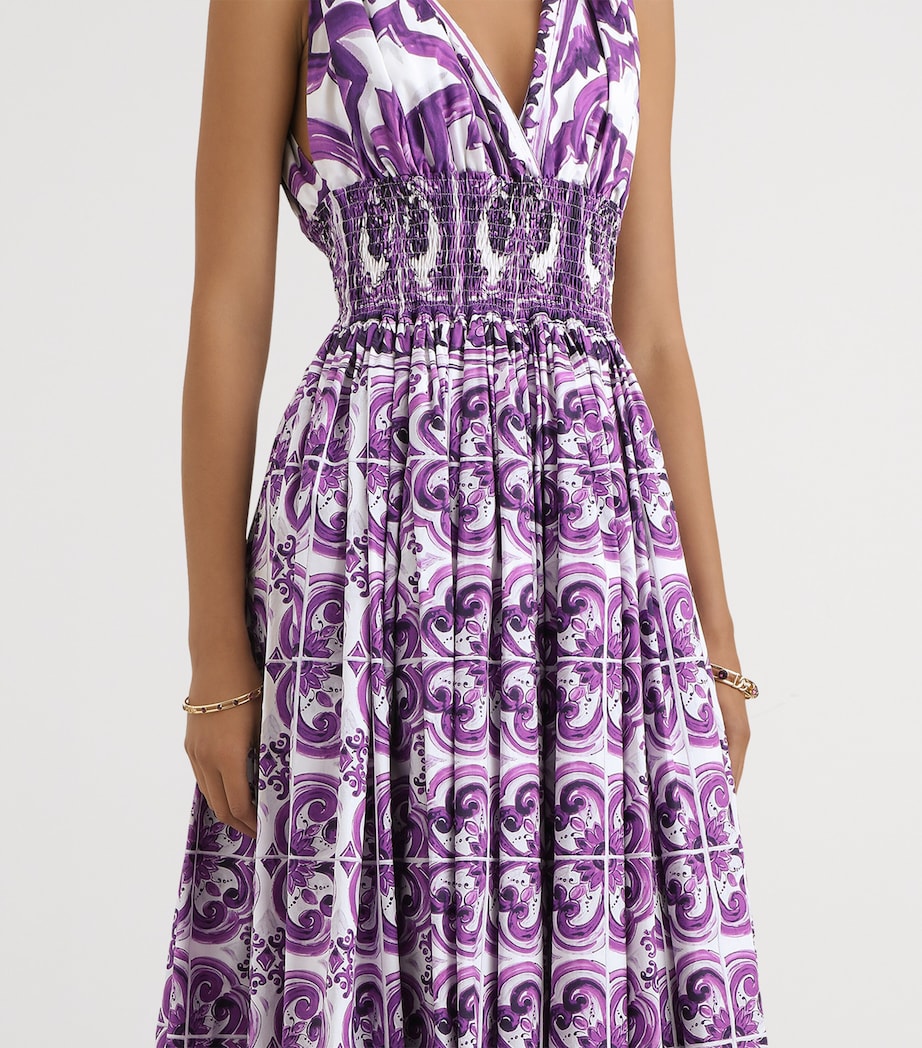 Printed Maxi Dress MIX MAIOLICA VIOLA Image 4