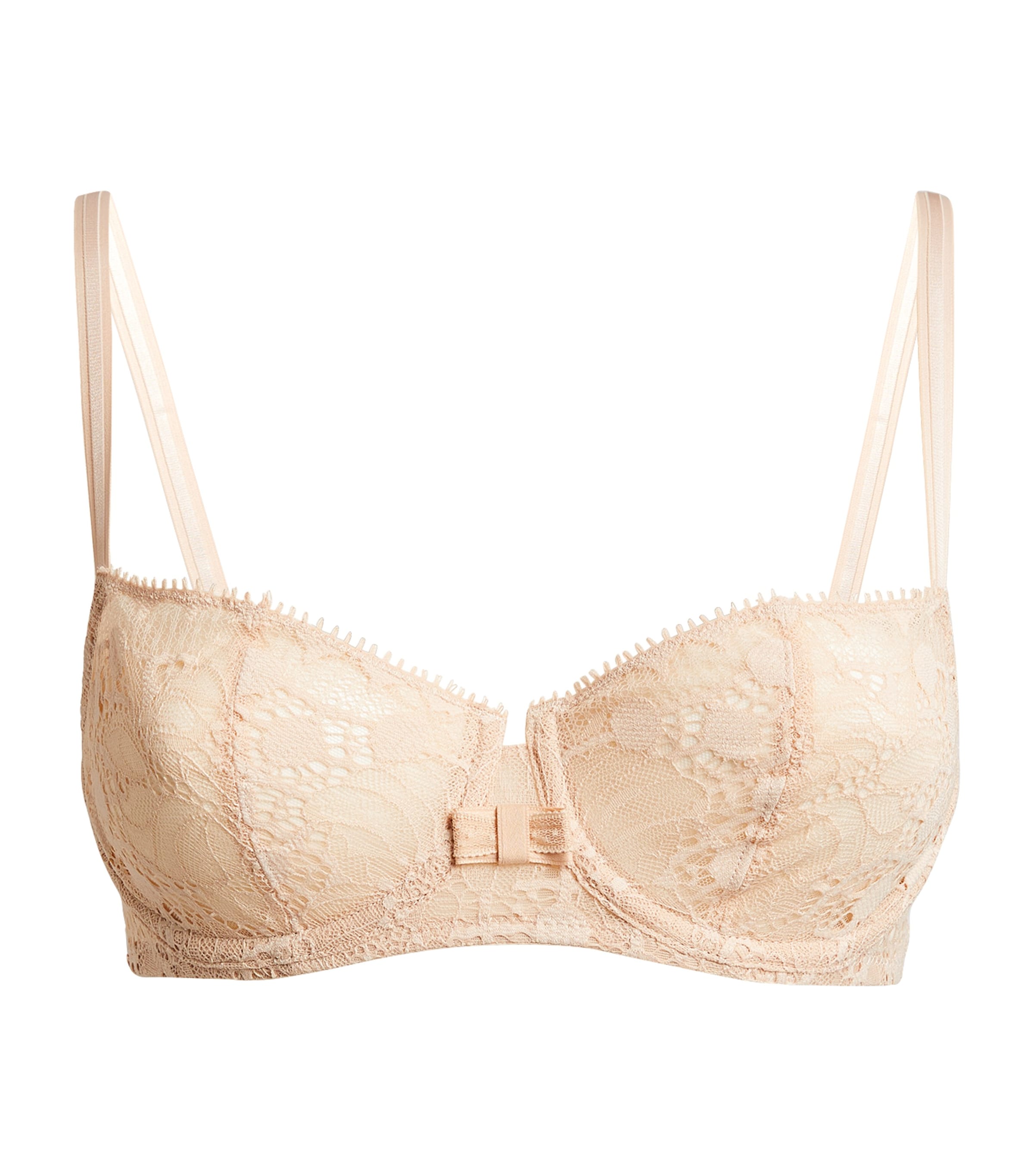 Shop Chantelle Day To Night Half-cup Bra In Beige