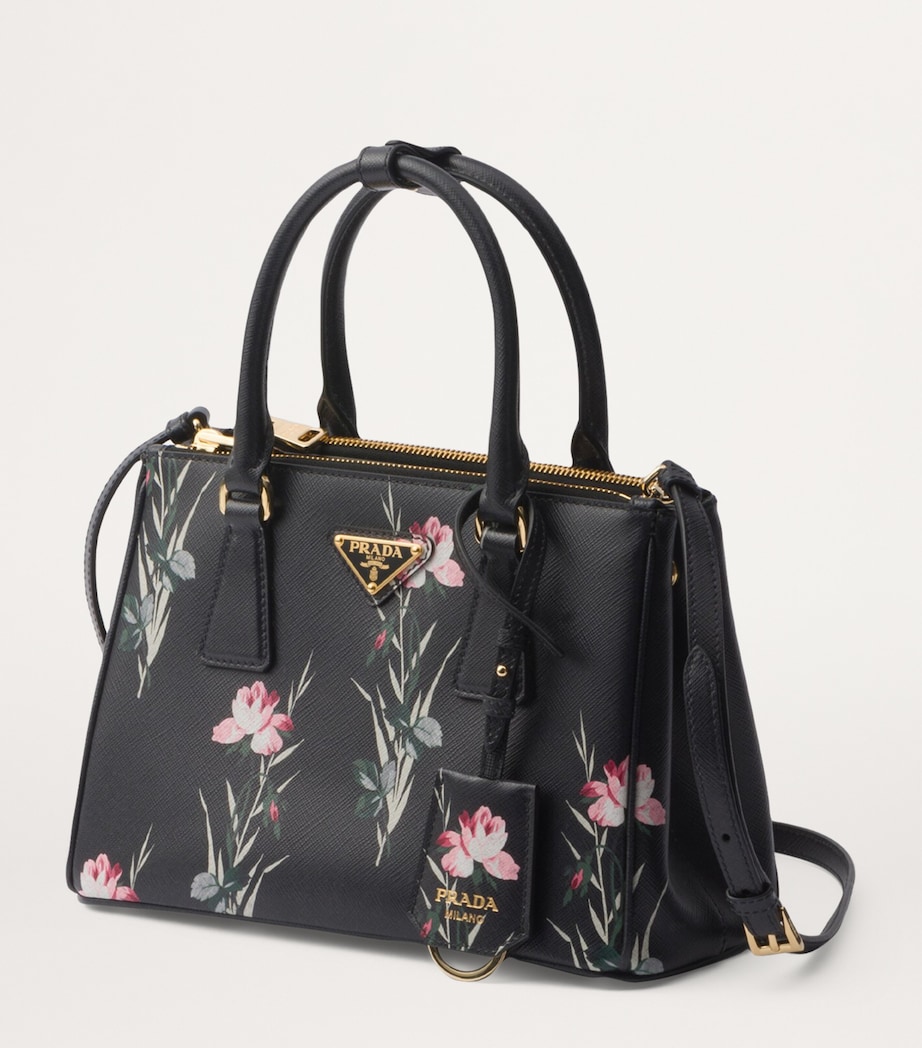 Small Leather Floral Galleria Top-Handle Bag F0002 Image 7