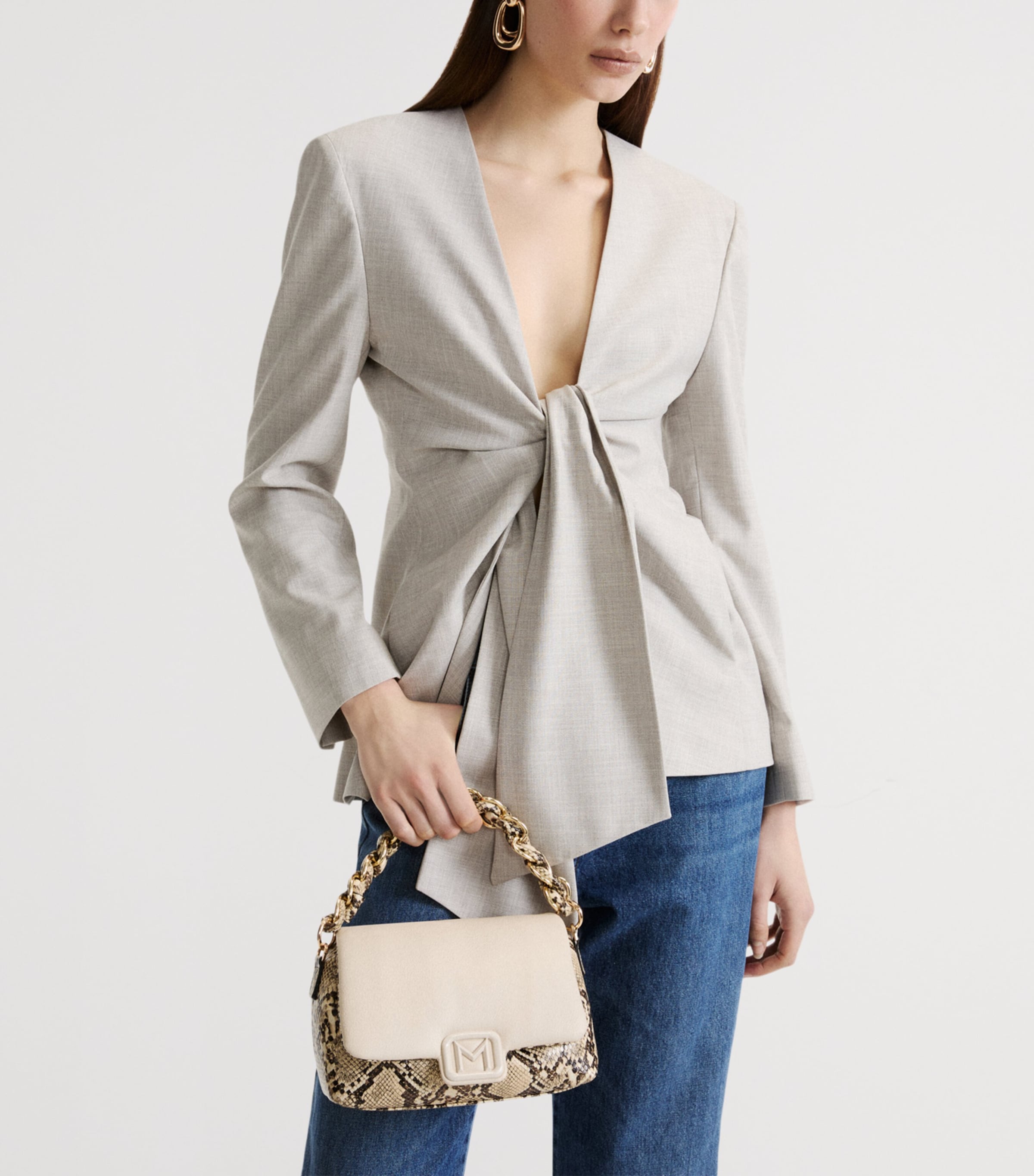 Marella Large Le Muse Clutch Bag Natural Image 2