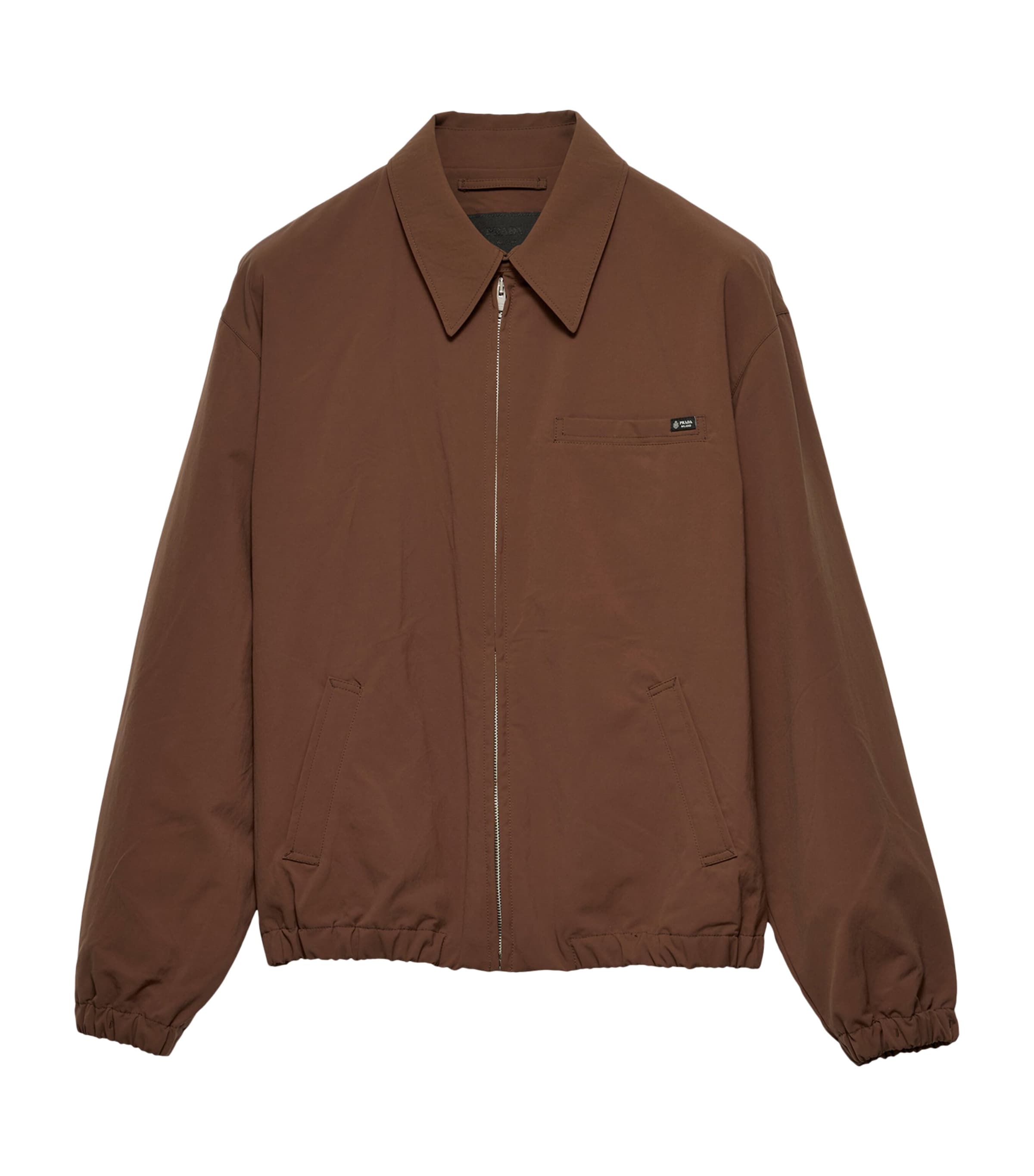 Prada Mens Technical Shirt Jacket Brown Image 1