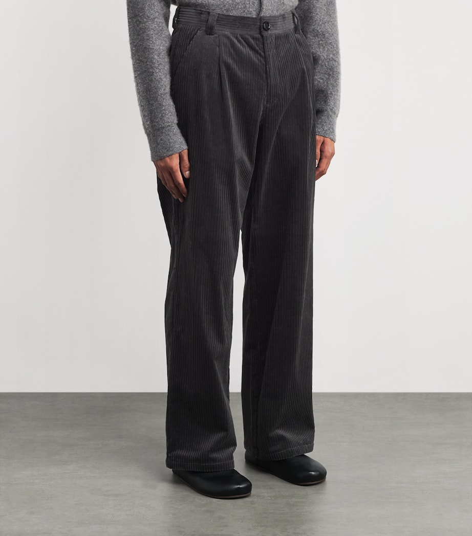 Corduroy Orsman Straight Trousers GREY Image 3