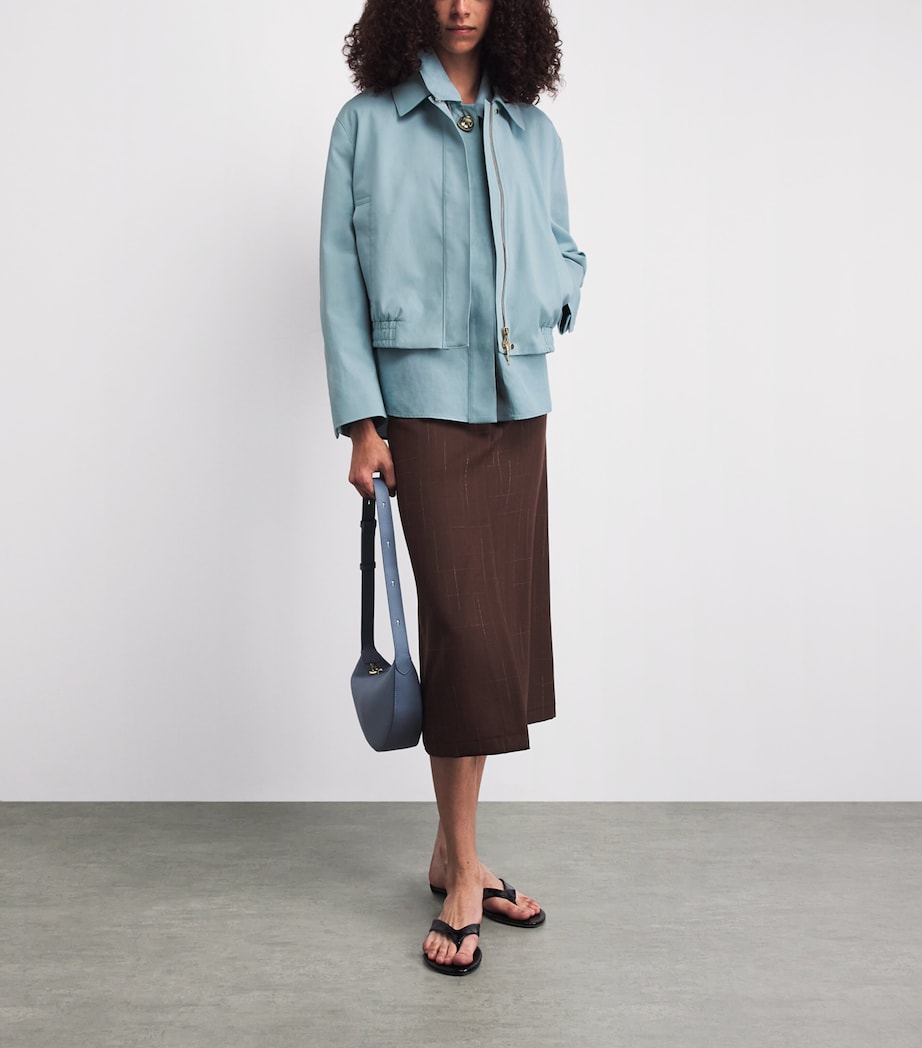 Joseph Womens Haddou Bomber Jacket Chambray Image 2