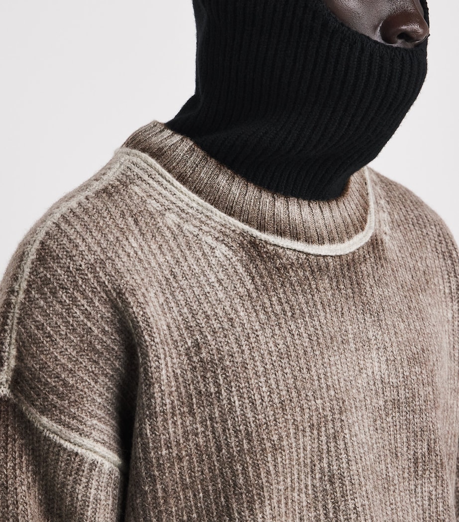 Wool Distressed Sweater NERO Image 6