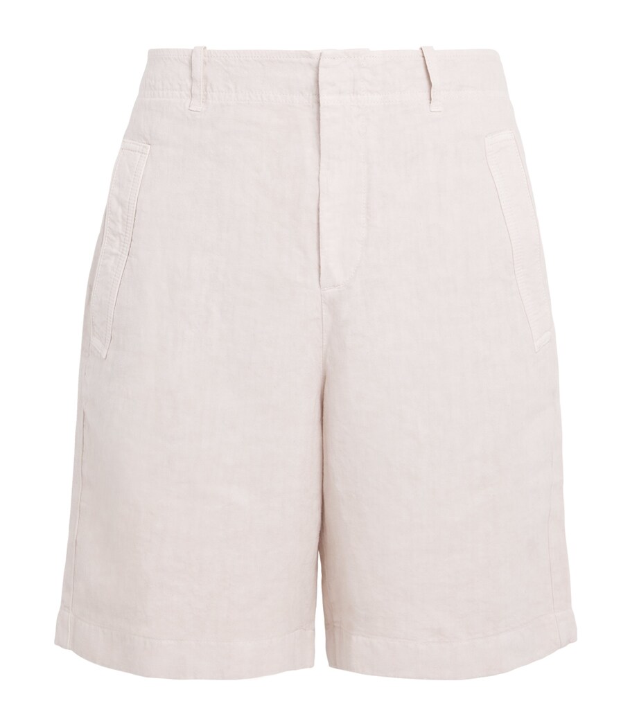 Linen Utility Bermuda Shorts SABBIA Image 1