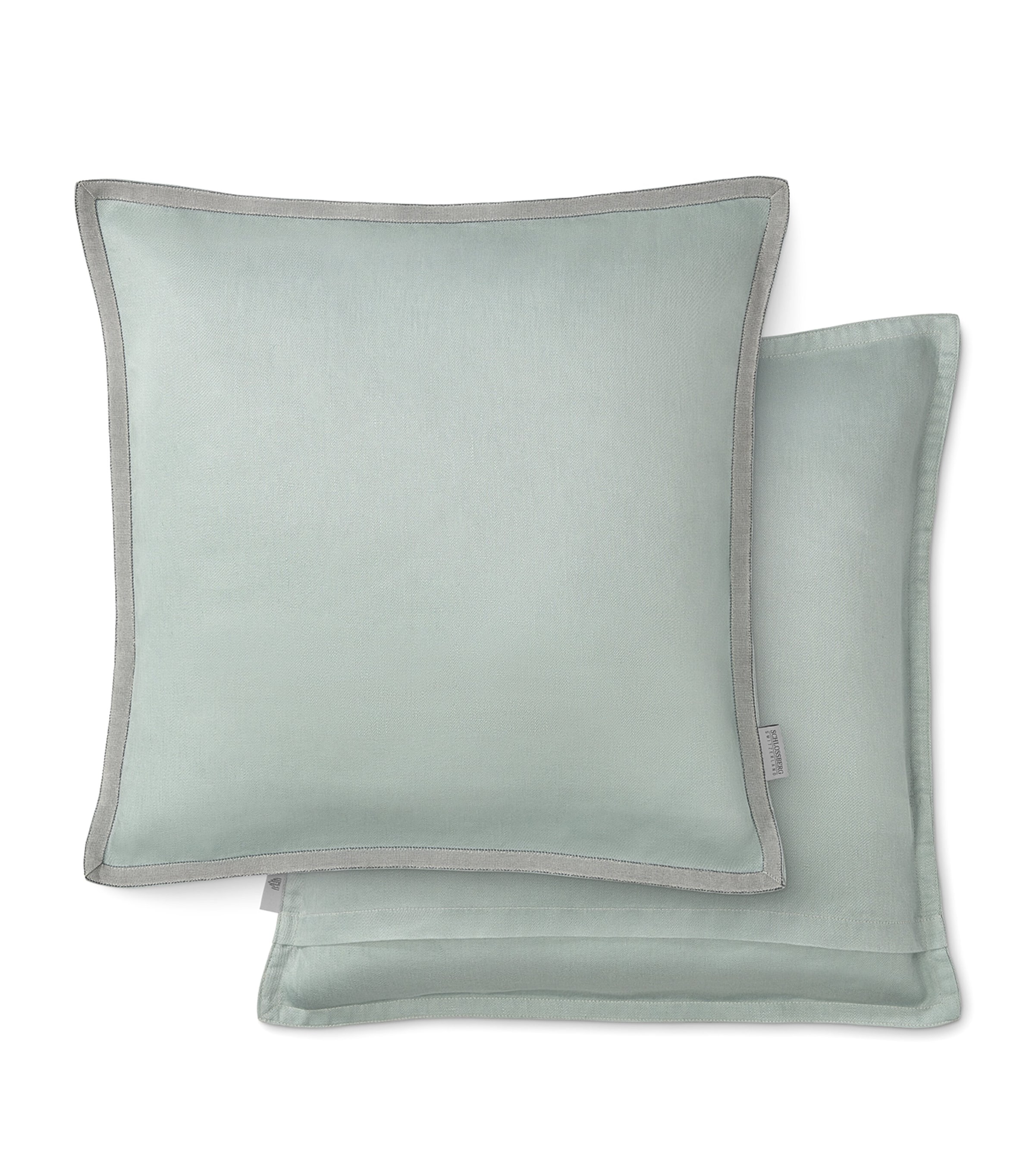 Schlossberg Linen Solene Cushion Cover 56cm X 56cm In Green