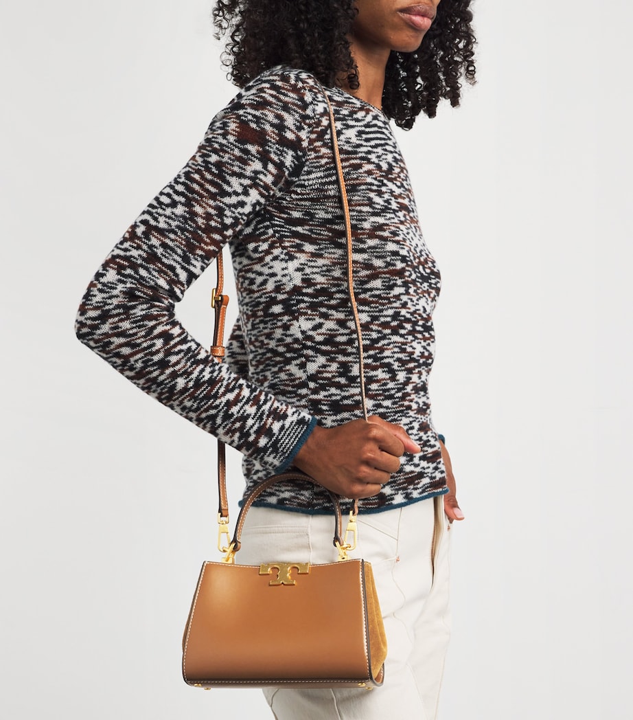 Mini Leather Eleanor Top-Handle Bag 201 WHISKEY Image 5