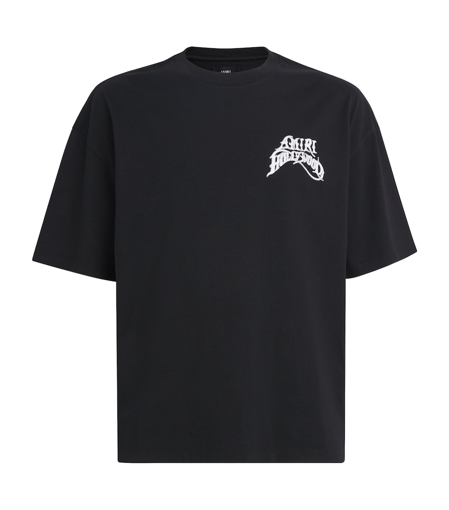 AMIRI Mens Cotton Hollywood T-Shirt Black Image 1