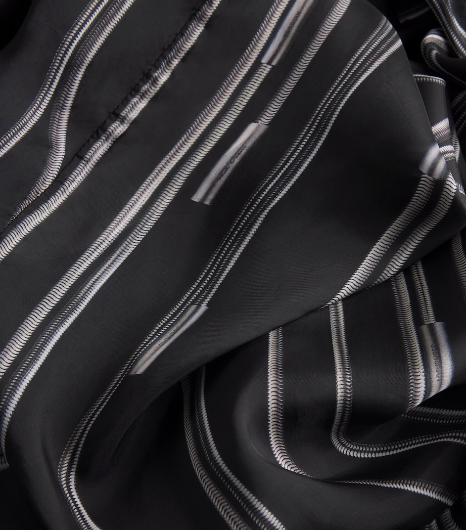 Printed Wrap Midi Dress 0909 BLACK/PEARL Image 5