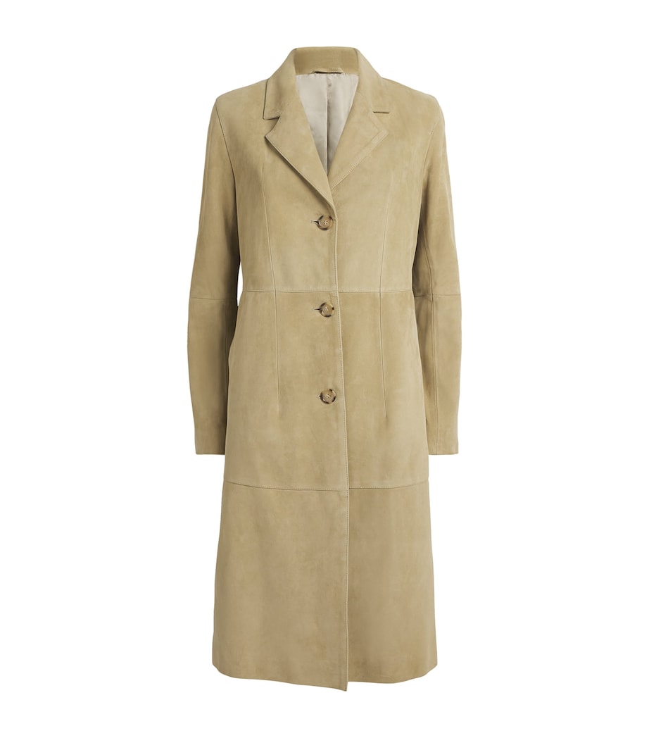Toteme Womens Suede Cinched Coat Desert Image 1