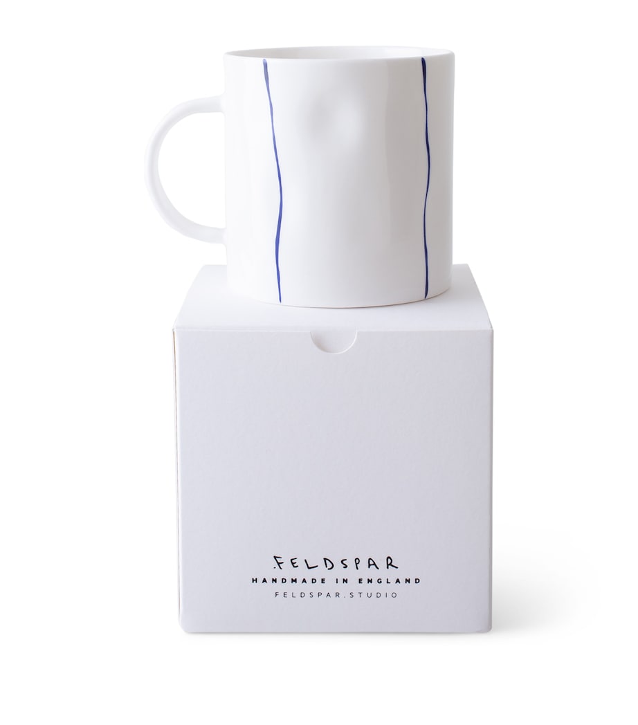 FELDSPAR Fine Bone China Stripe Tea Mug Cobalt Image 3