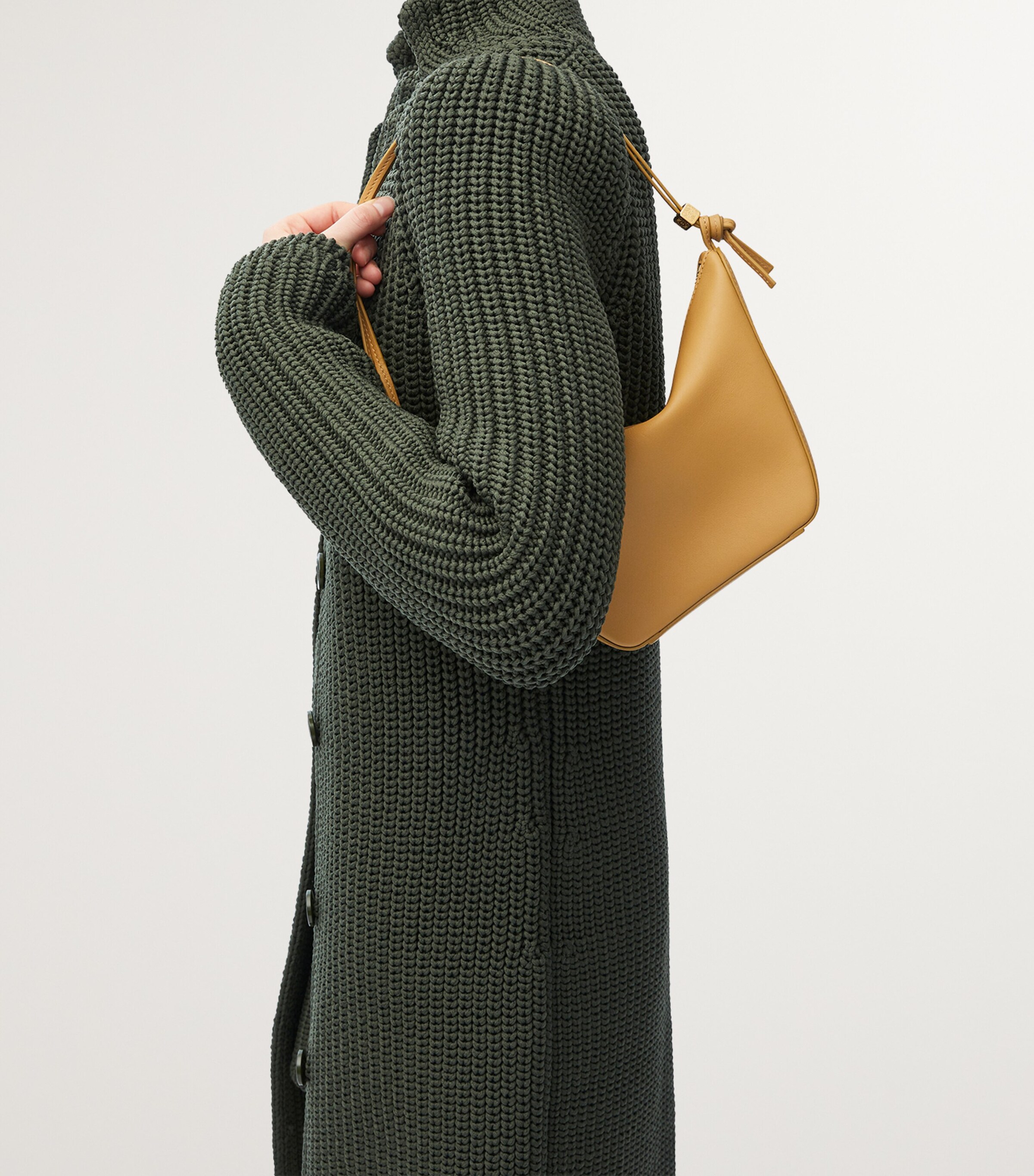 Mini Leather Hammock Hobo Shoulder Bag SAHARA Image 10