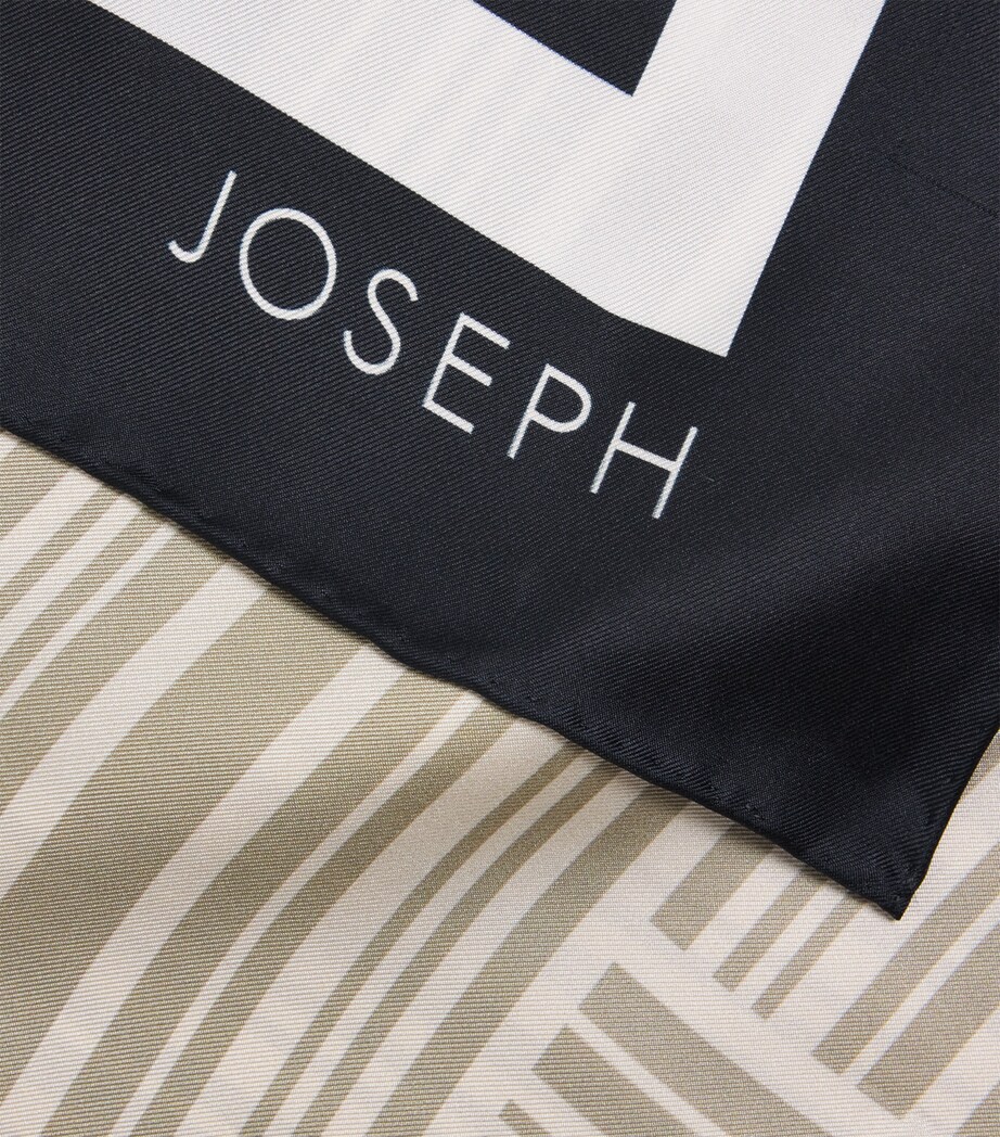 Joseph Large Silk Nixie Scarf Sandstone/dark Image 4