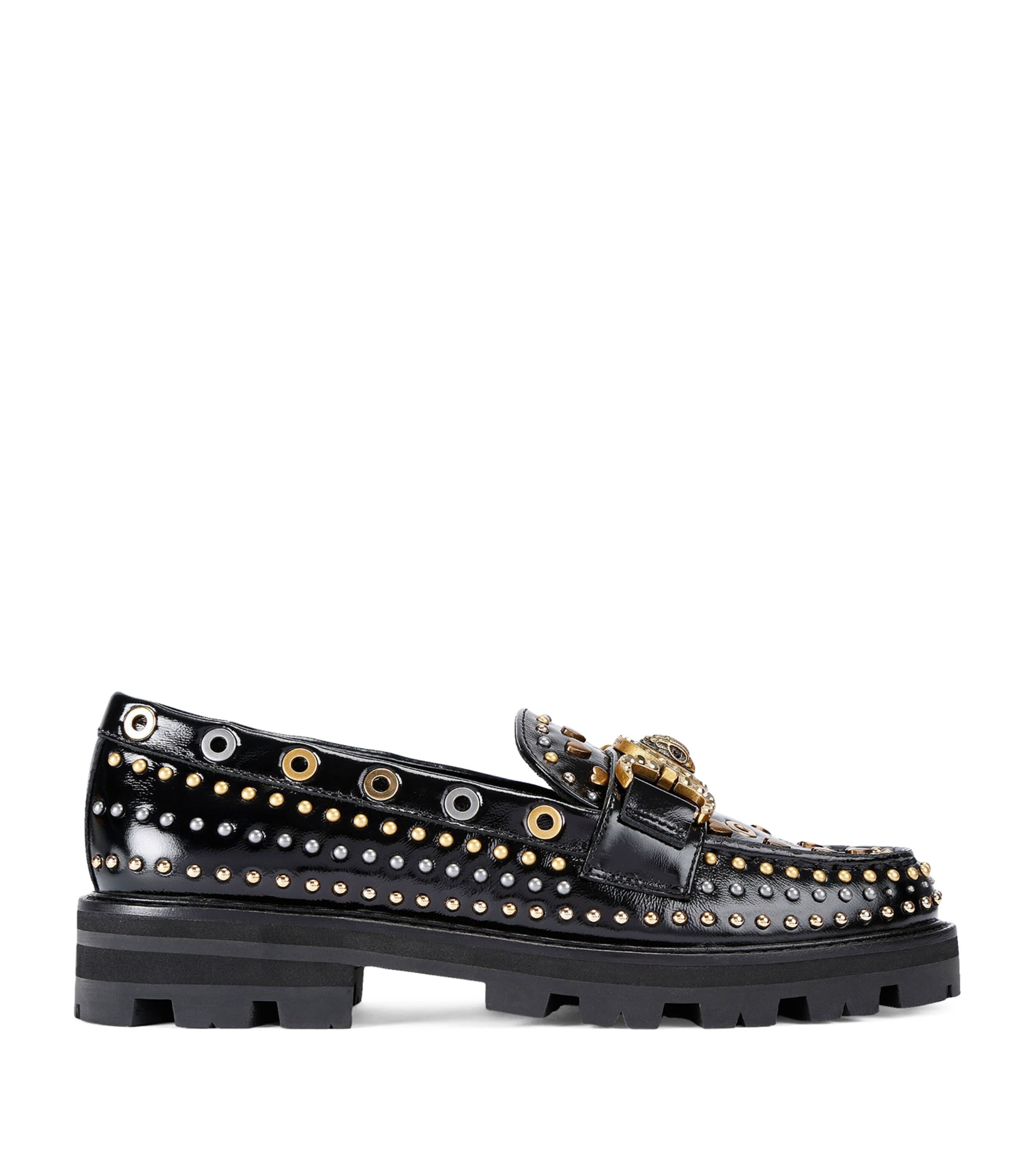 Patent Leather Mansion Stud Loafers BLACK/COMB Image 1