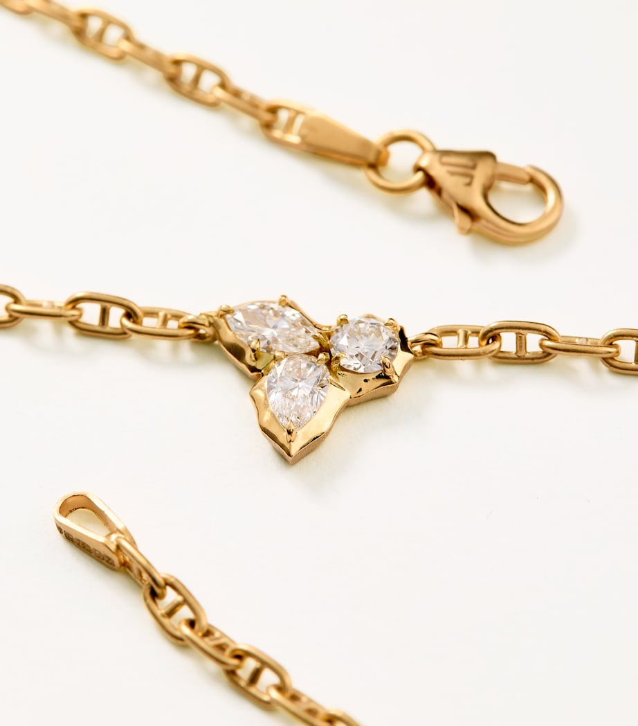 Yellow Gold and Diamond Poppy Necklace YELLOW GOLD Image 5