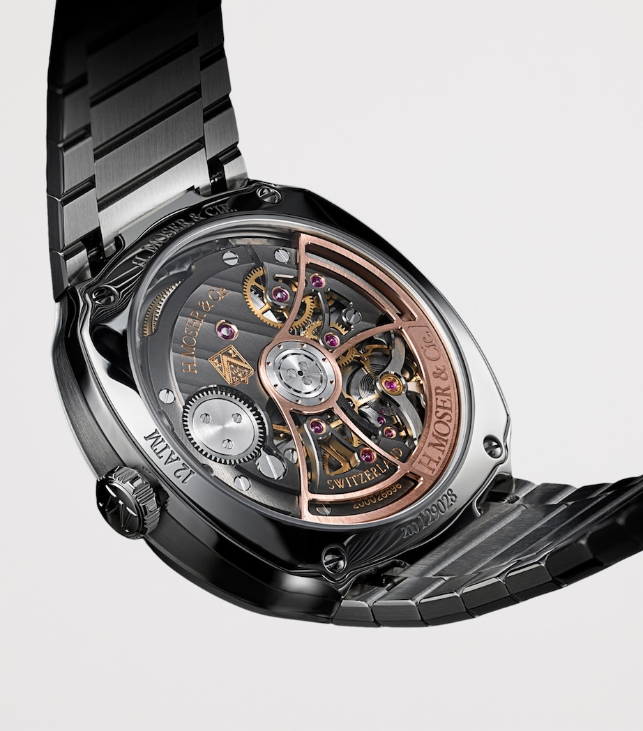 Stainless Steel Streamliner Centre Seconds Watch 40mm PURPLE Image 2