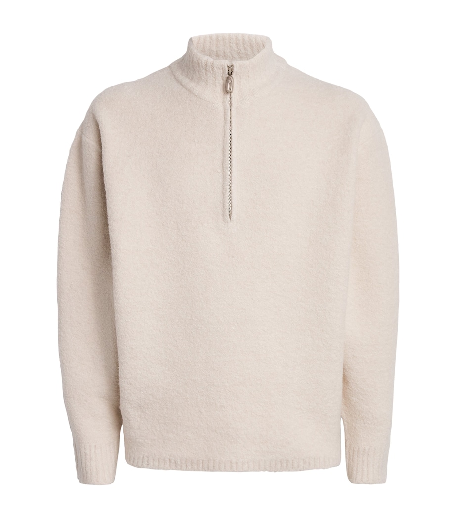 Wool-Blend Half-Zip Sweater IVORY Image 1