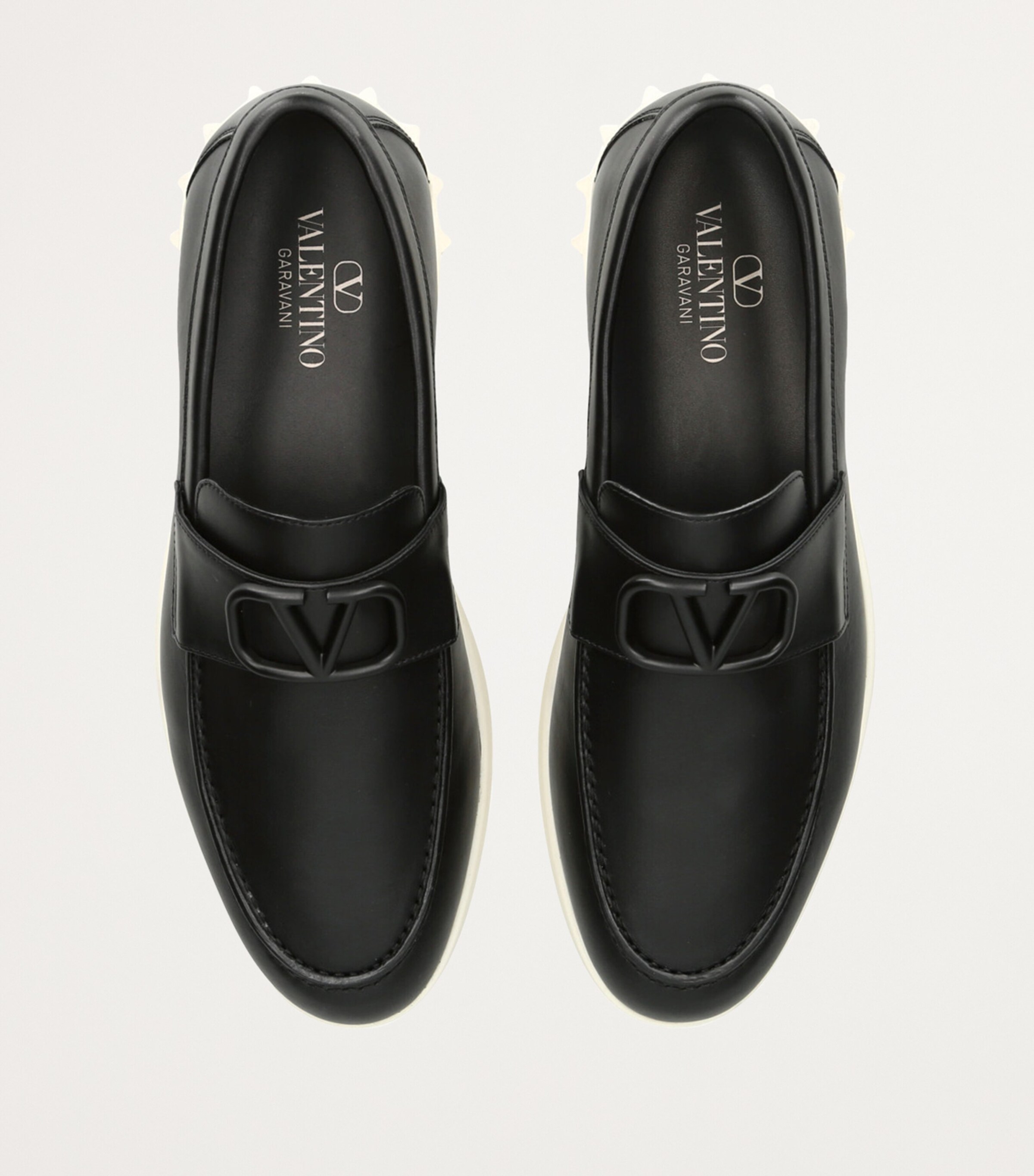ローファー・オックスフォード VALENTINO GARAVANI LEISURE FLOWS LEATHER LOAFERS Valentino Garavani Leisure Flows Calfskin Loafer | Saks