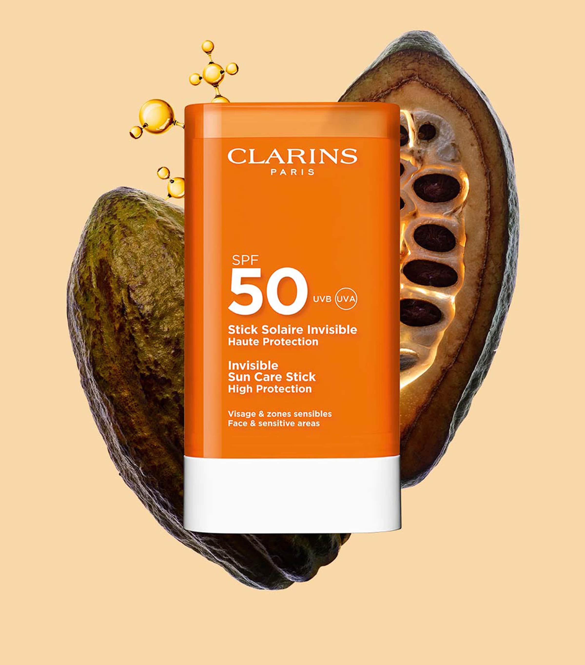 Clarins Invisible Sun Care Stick SPF 50 (17g) Image 2