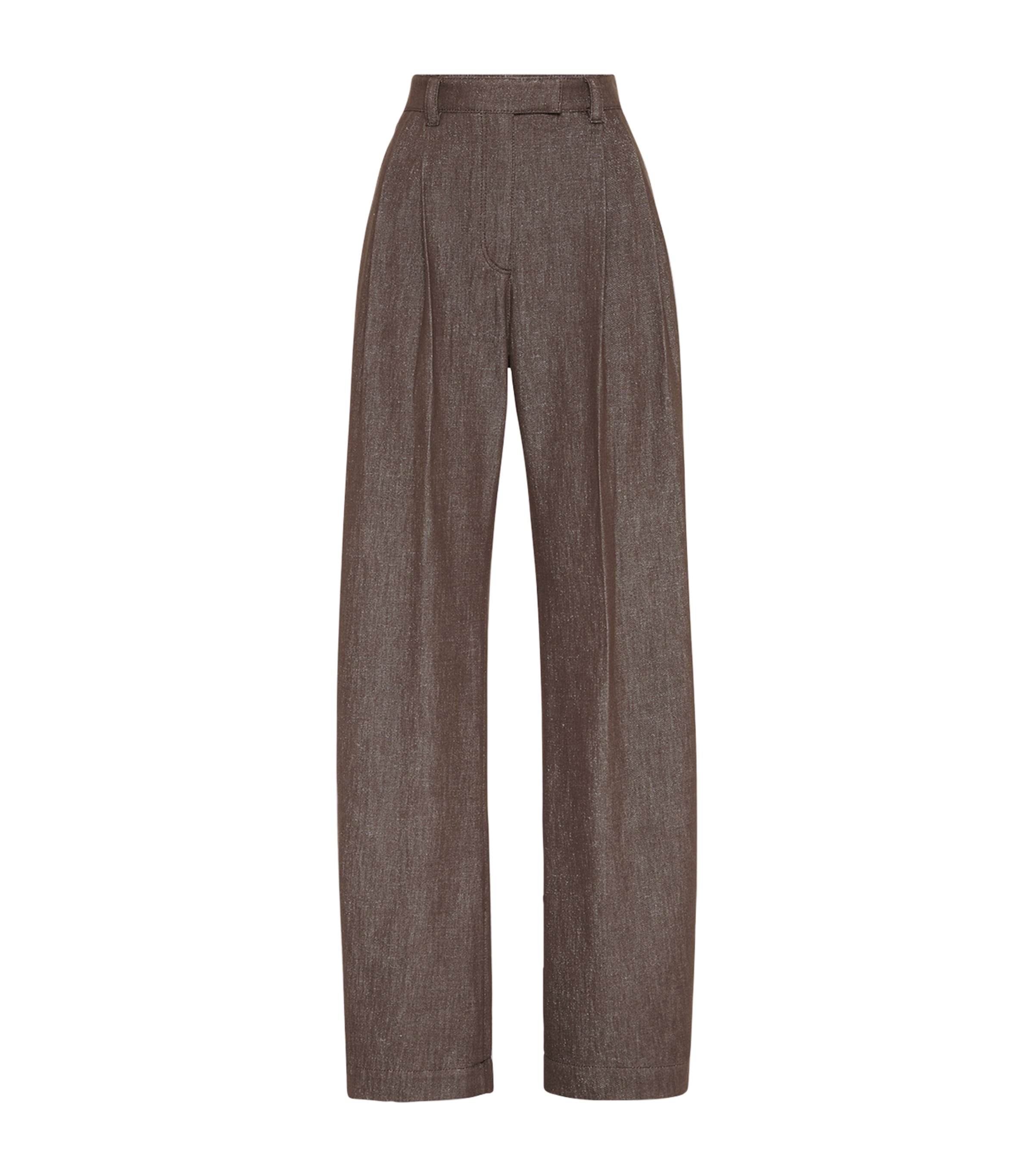 Brunello Cucinelli Sparkling Relaxed Trousers In Brown