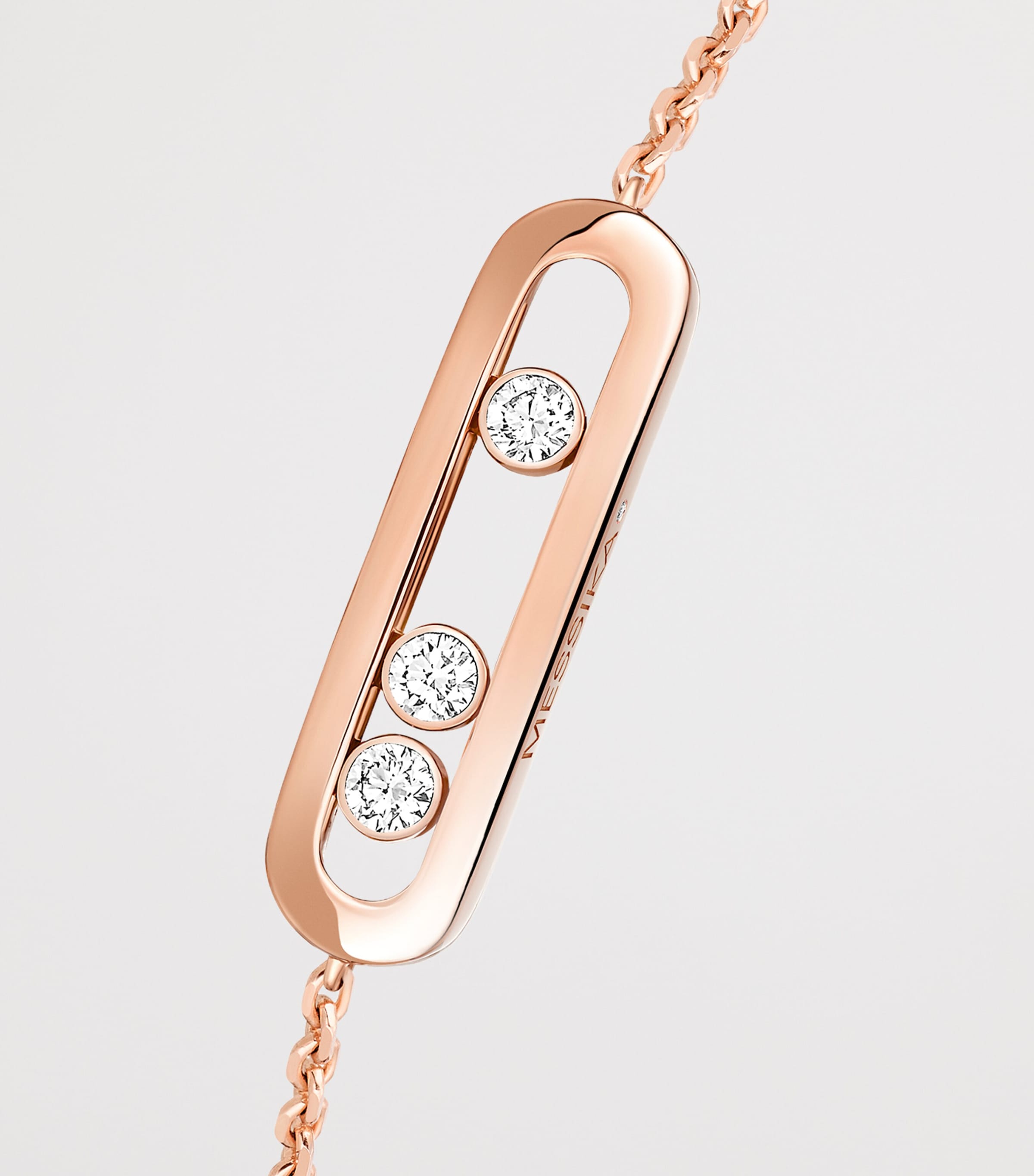Messika Move Classique Rose Gold and Diamond Bracelet (0.12ct) Pink Gold Image 3