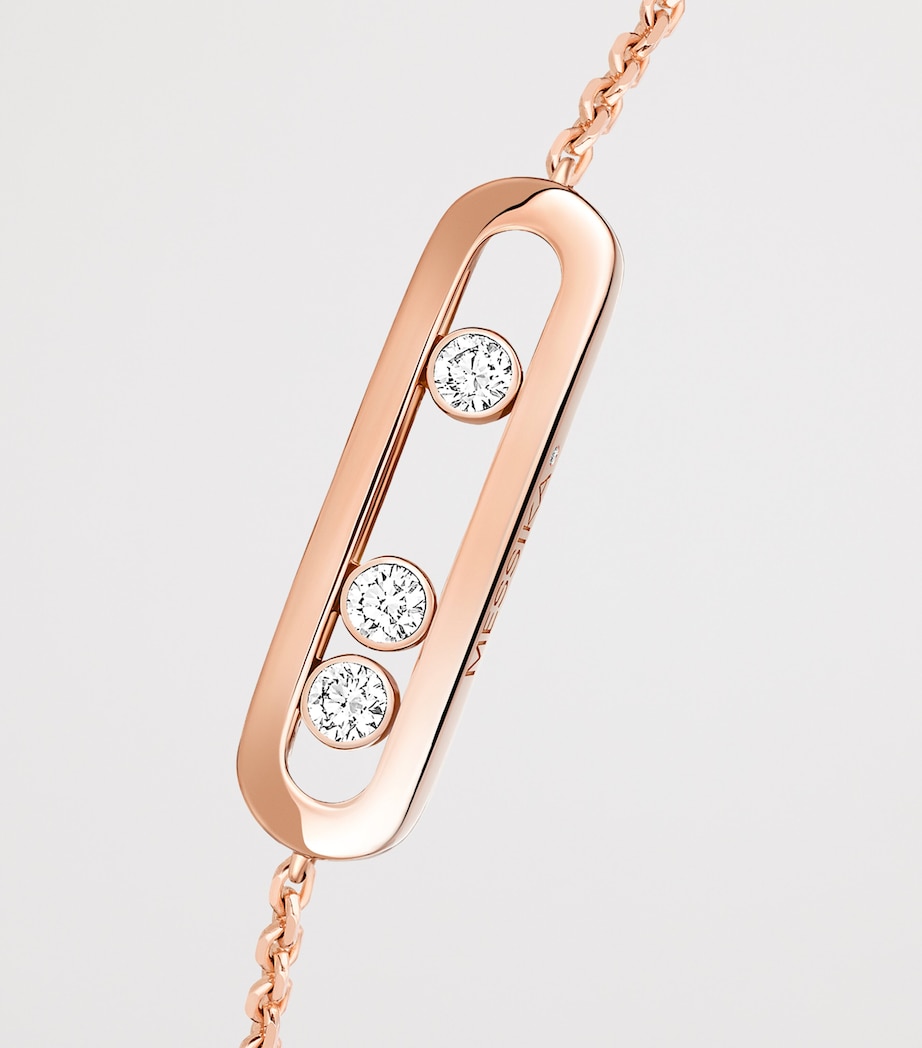 Messika Move Classique Rose Gold and Diamond Bracelet (0.12ct) Pink Gold Image 3
