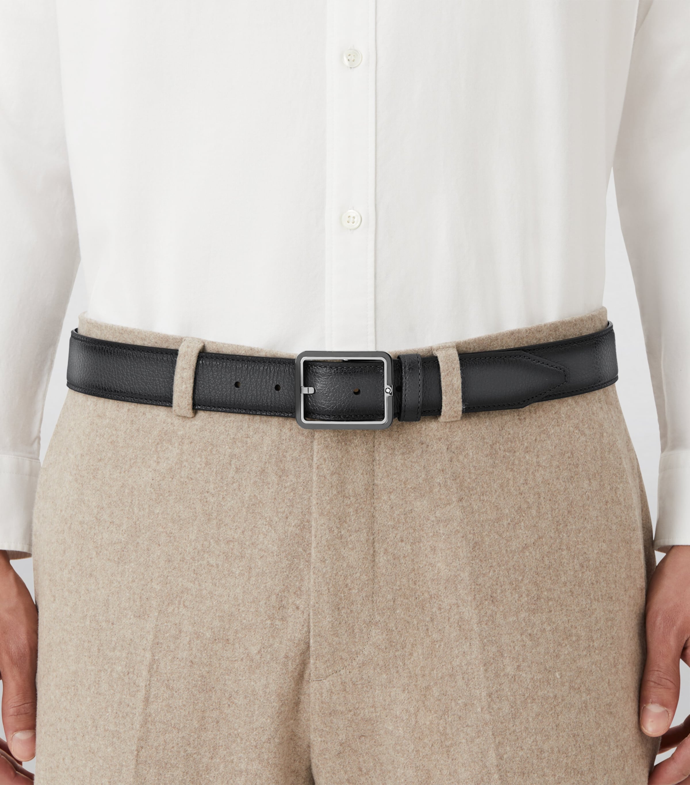 Montblanc Leather Meisterstück Belt Grey Image 3