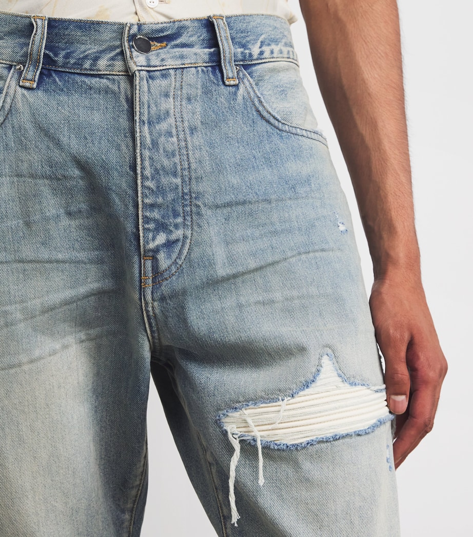 Distressed MX1 Straight Jeans ANTIQUE INDIGO Image 6