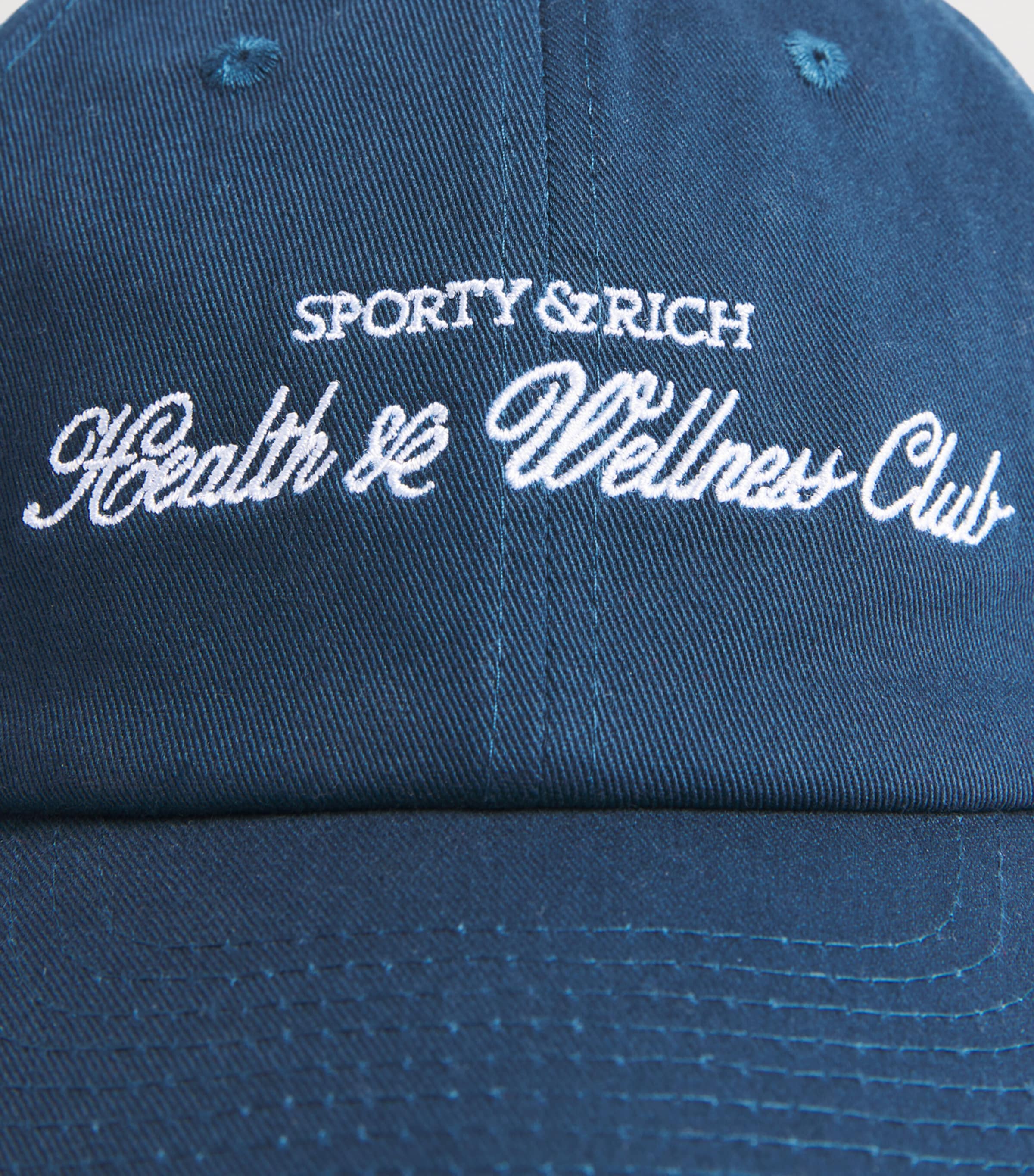 Sporty & Rich H&W Club Hat Light Navy White Image 3