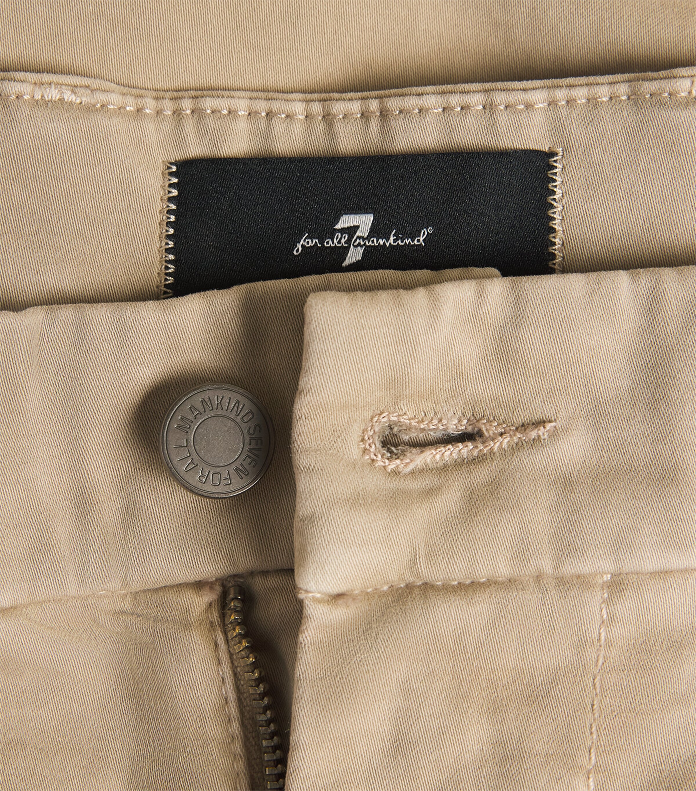 7 For All Mankind Mens Luxe Performance Chino Shorts Beige Image 6