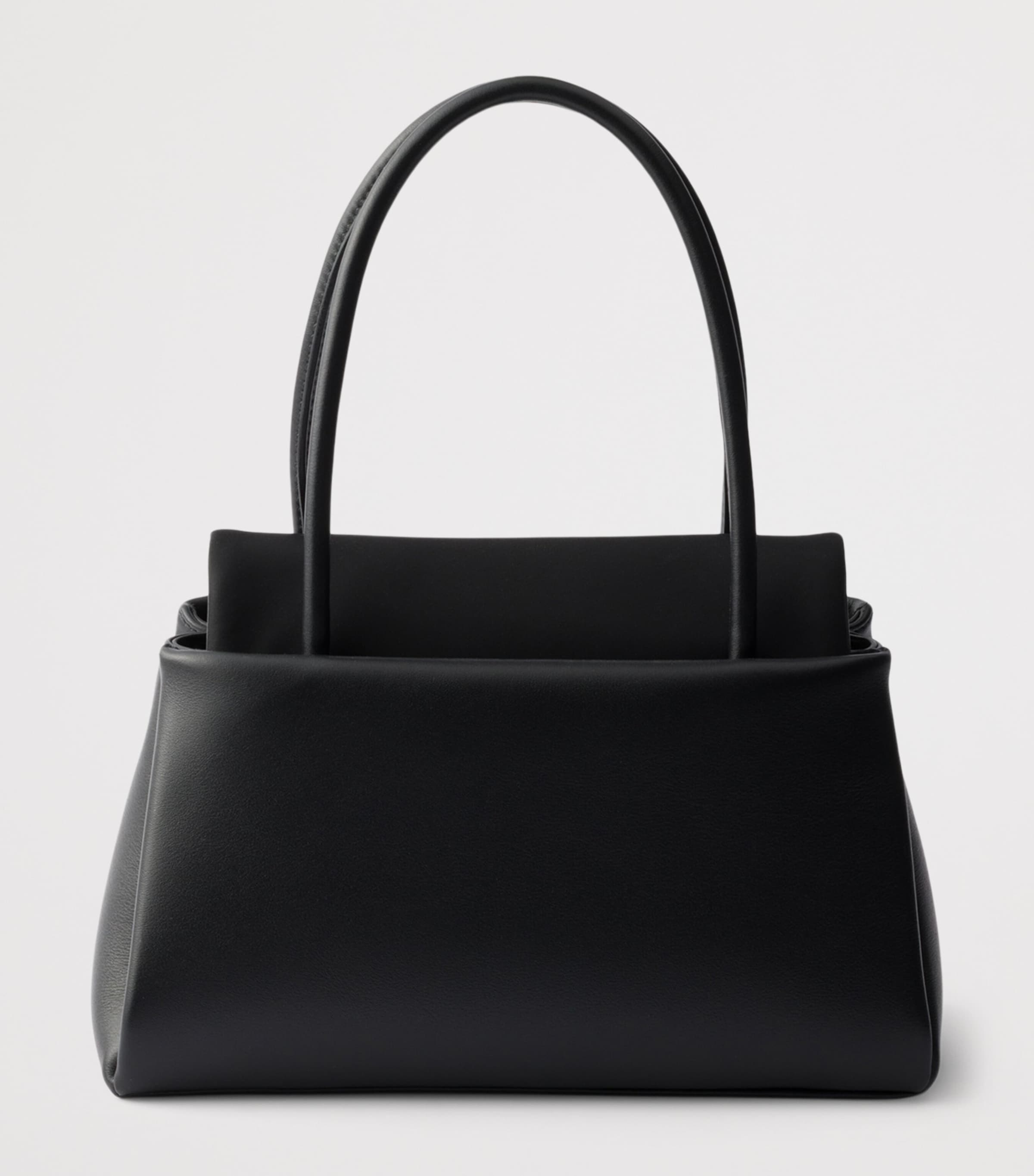 Prada Small Leather Passage Top-Handle Bag Black Image 3