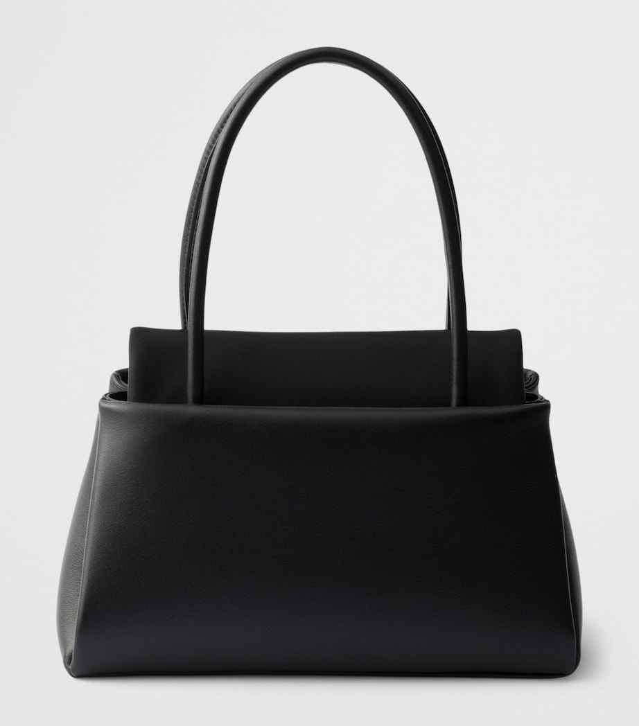 Prada Small Leather Passage Top-Handle Bag Black Image 3