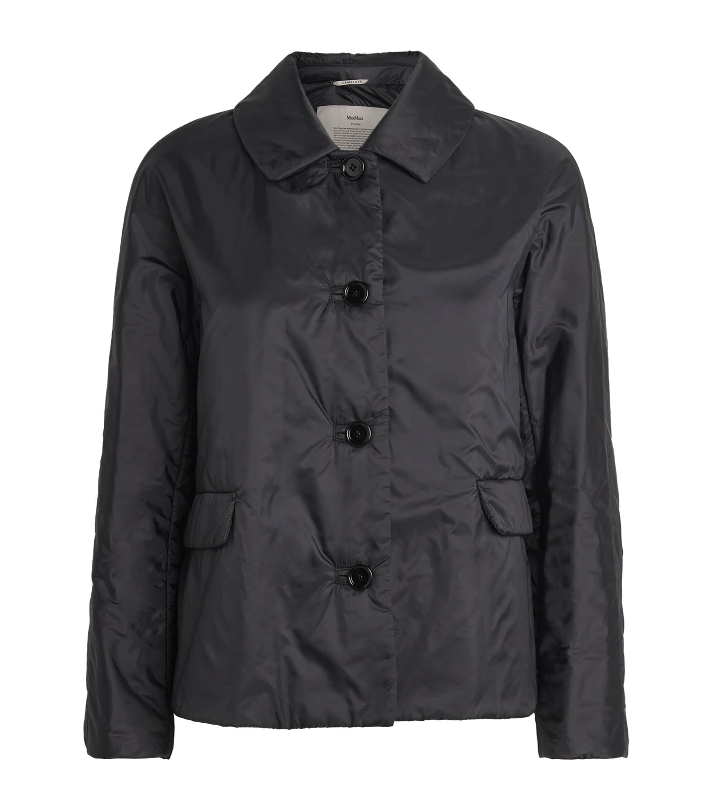 Max Mara The Cube Padded Shell Jacket In Black