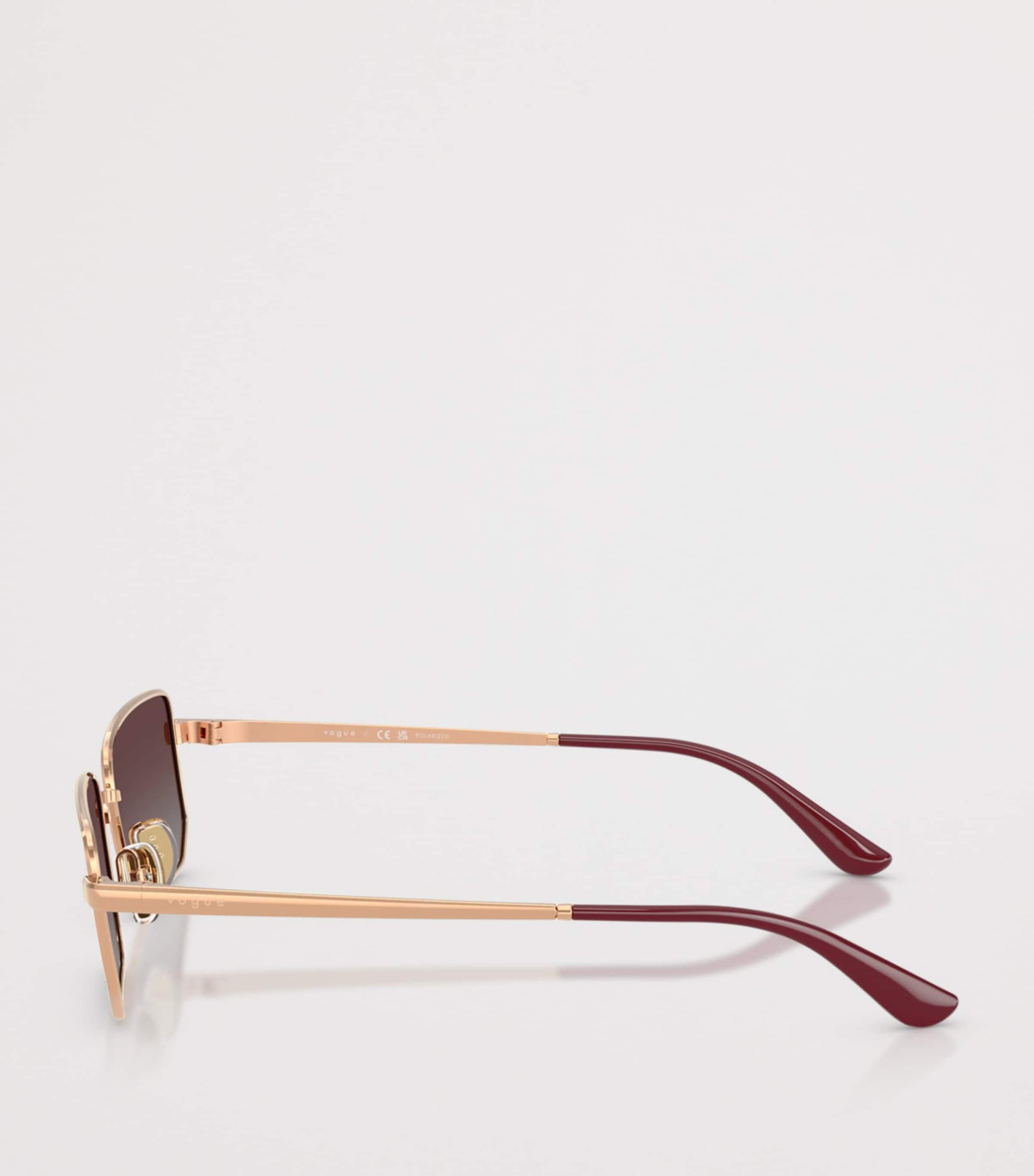 Vogue Metal Rectangular Sunglasses Pink Image 3