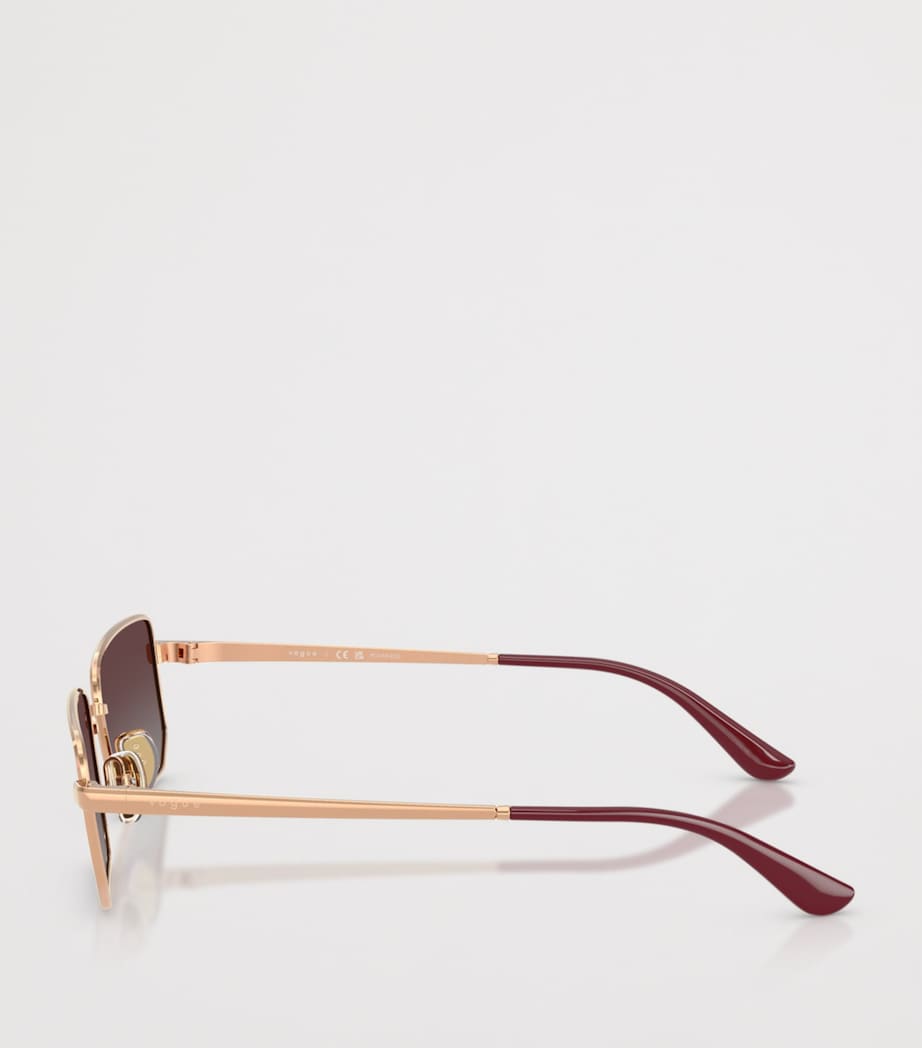 Vogue Metal Rectangular Sunglasses Pink Image 3
